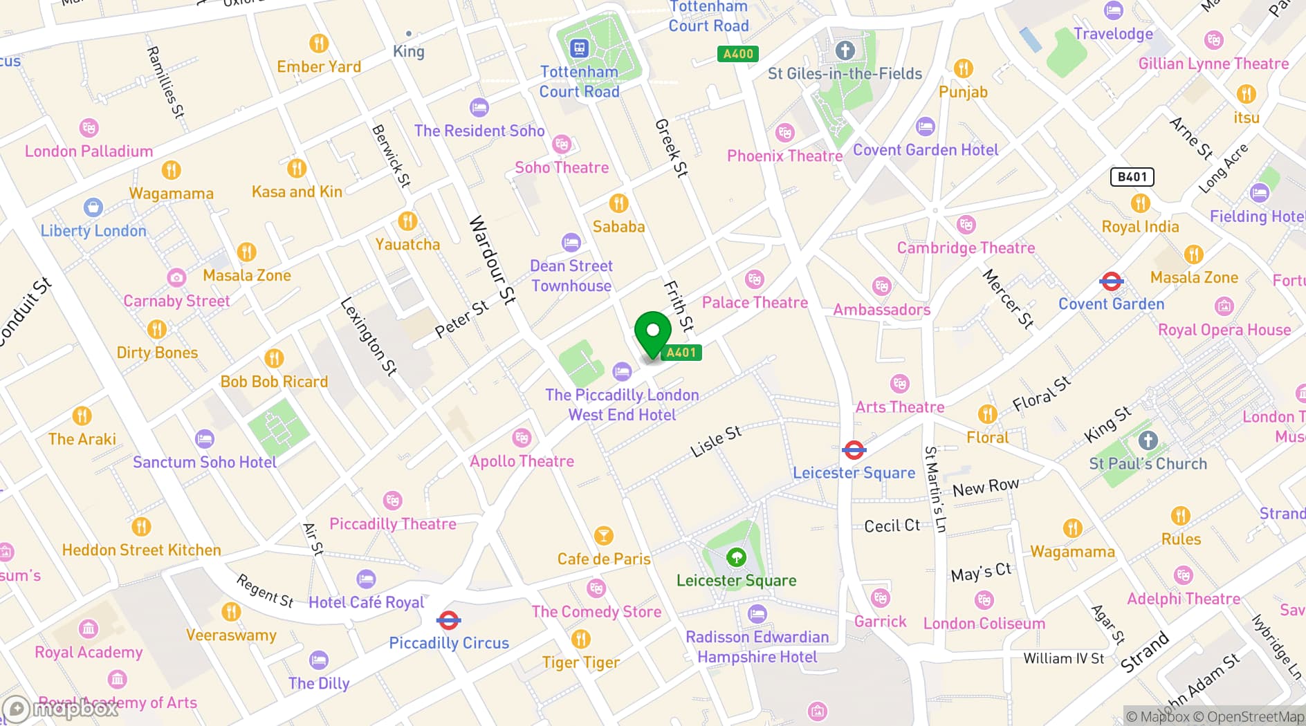 Map showing Magical & Charming 8 rooms Covent Garden TownHouse