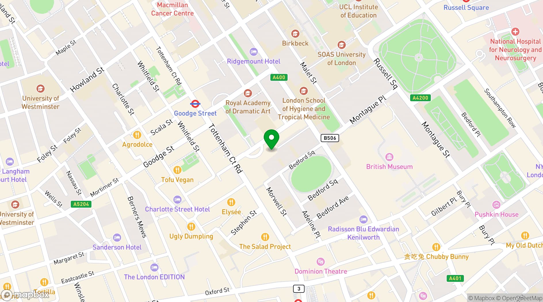 Map showing The Building Centre