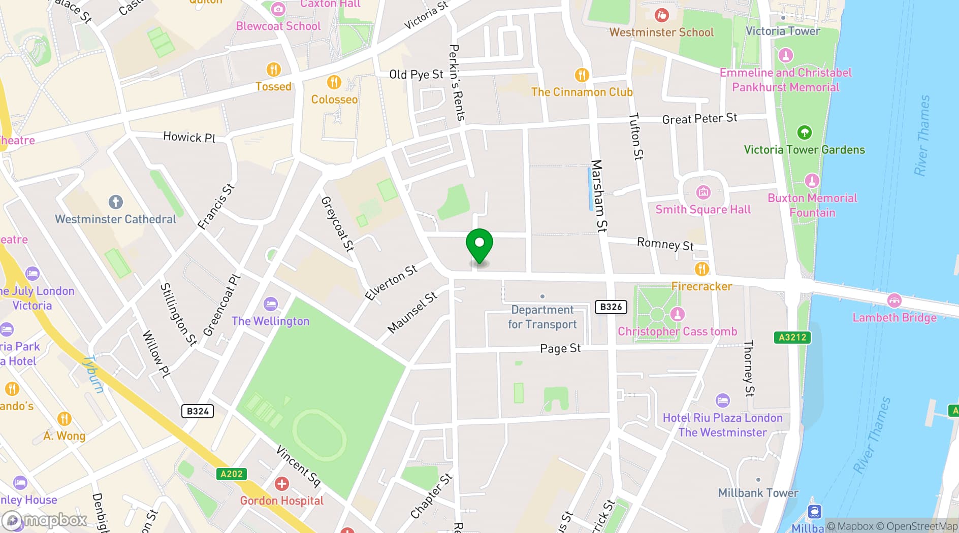 Map showing The Barley Mow