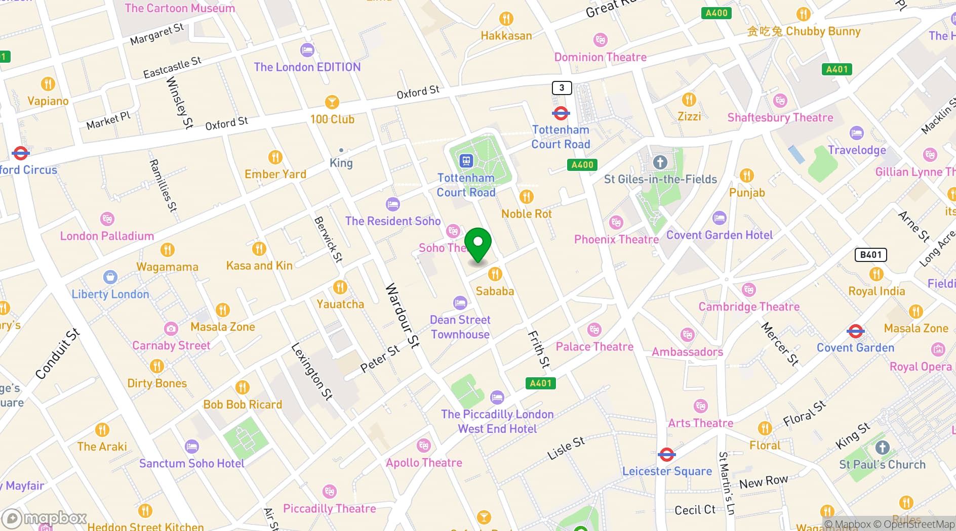 Map showing 15 Bateman Street