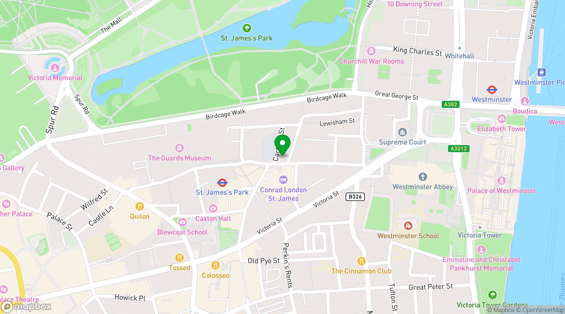 Map showing Broadway House