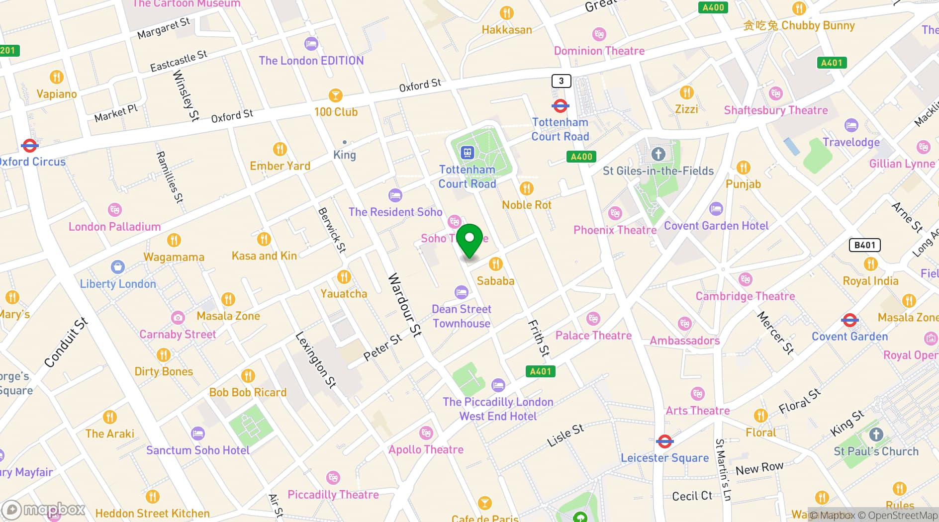 Map showing The Crown & Two Chairmen