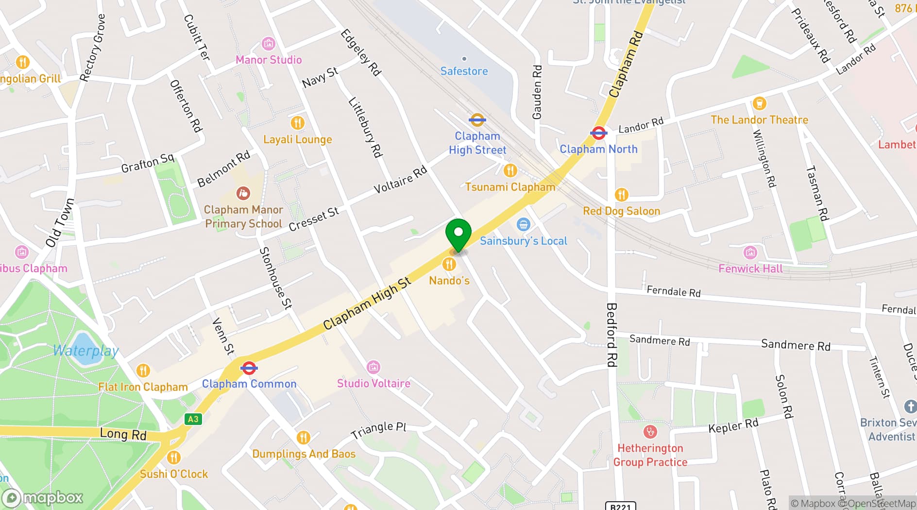 Map showing The Saxon