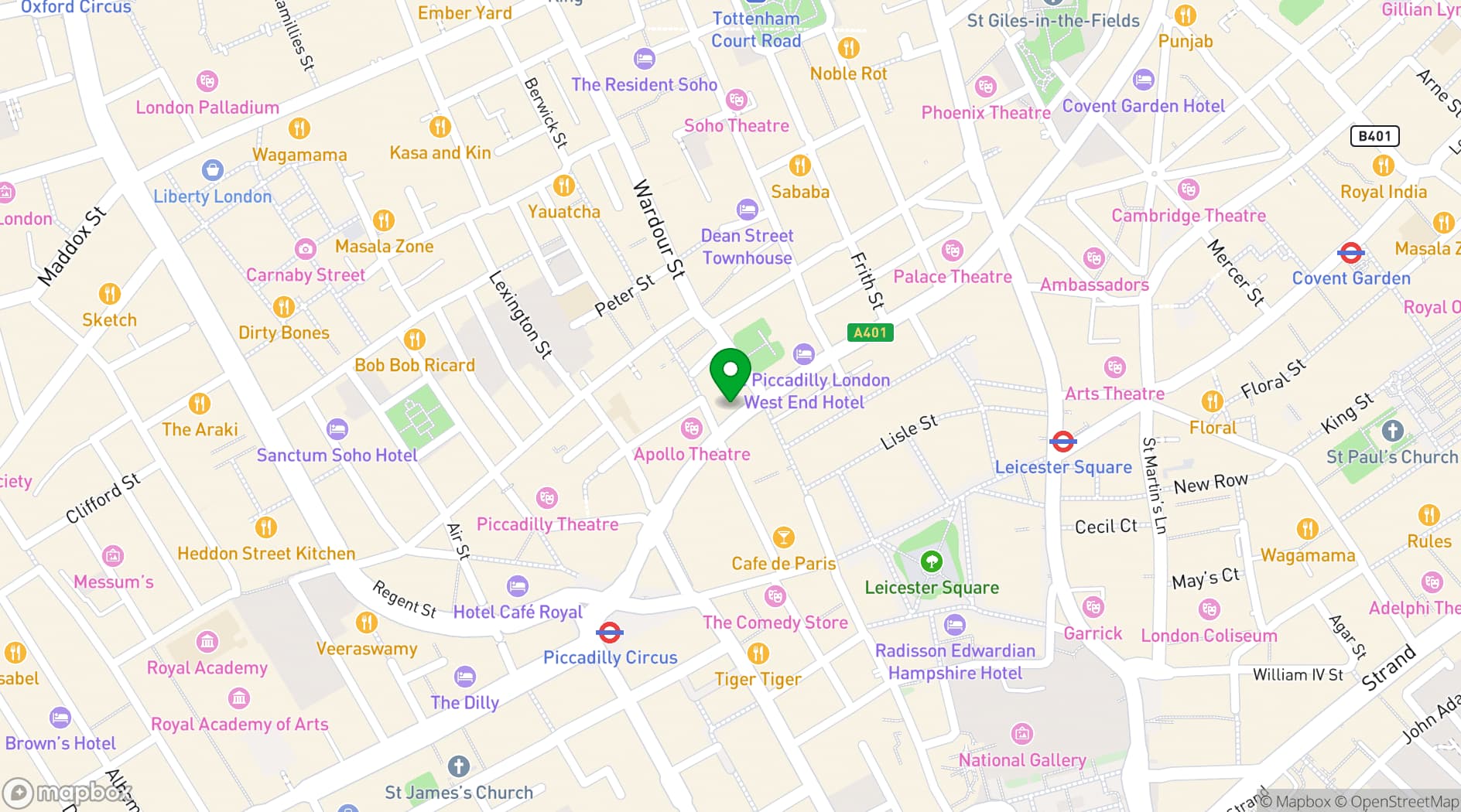 Map showing MacellaioRC - SOHO