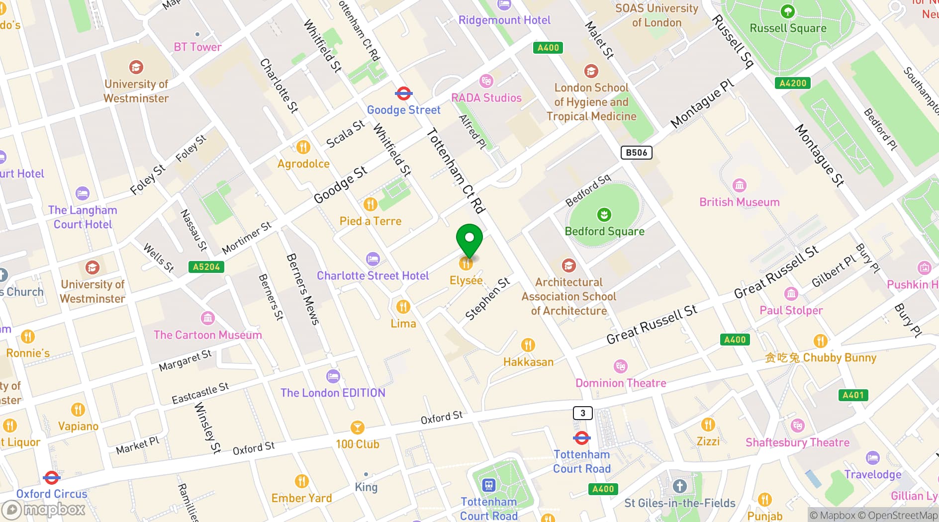 Map showing Gallery Different