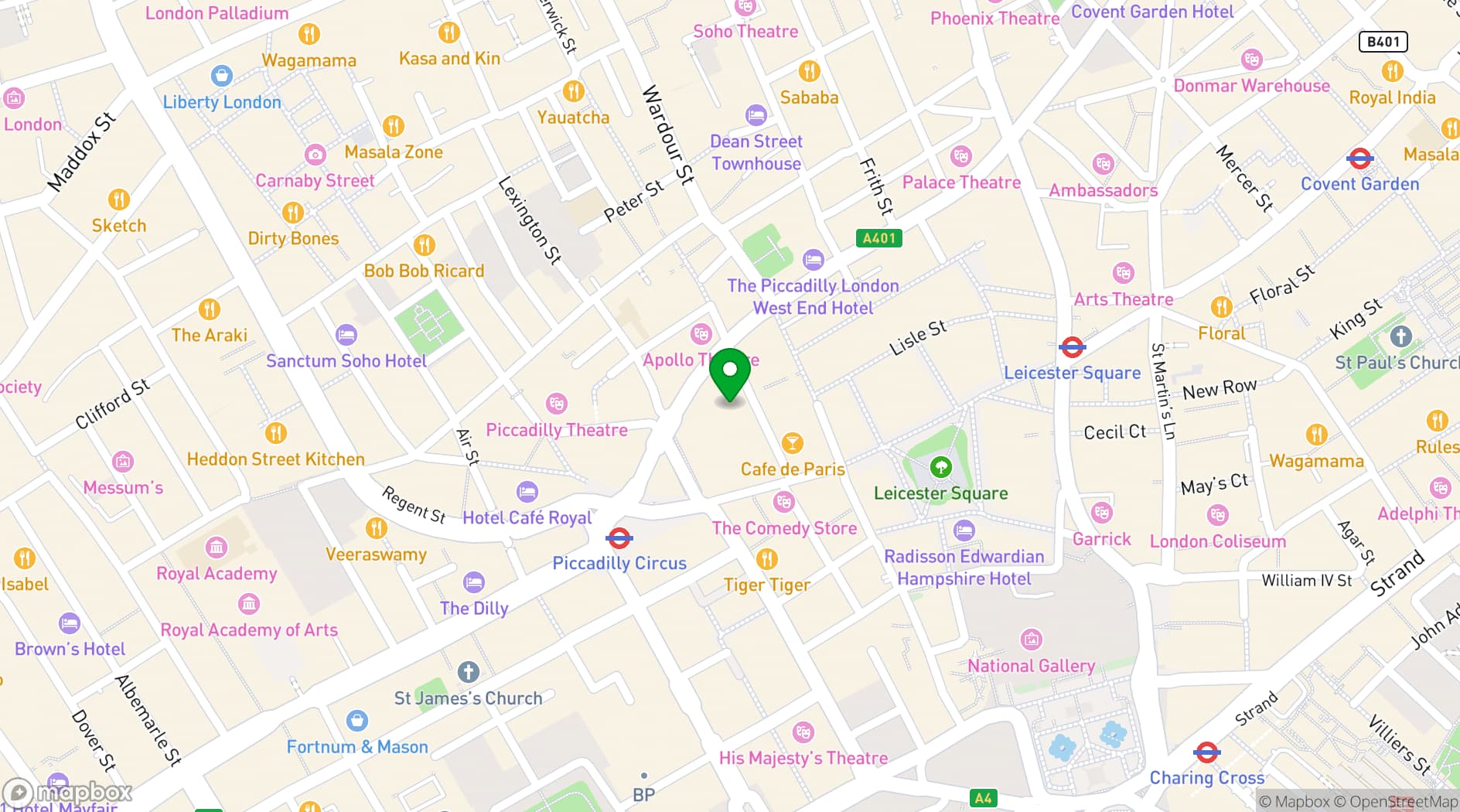 Map showing Shrimp & Grill