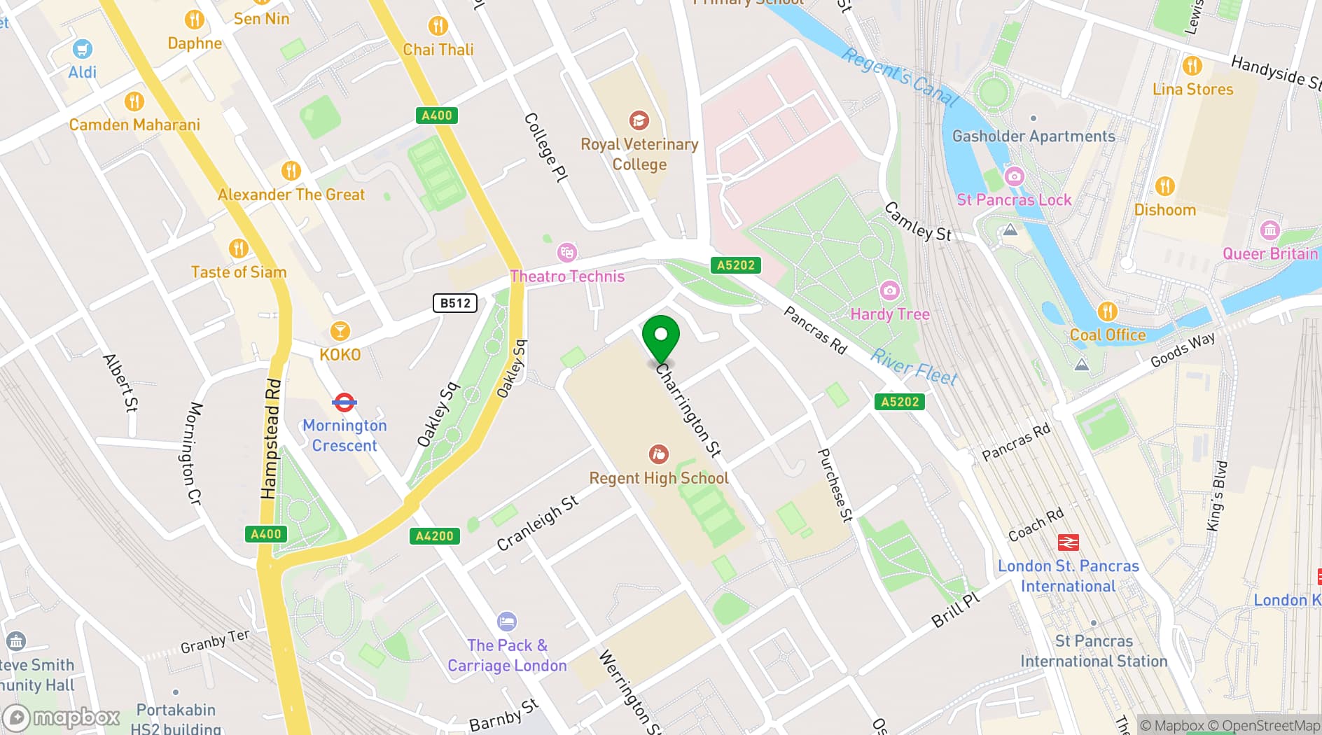 Map showing Camden City Learning Centre