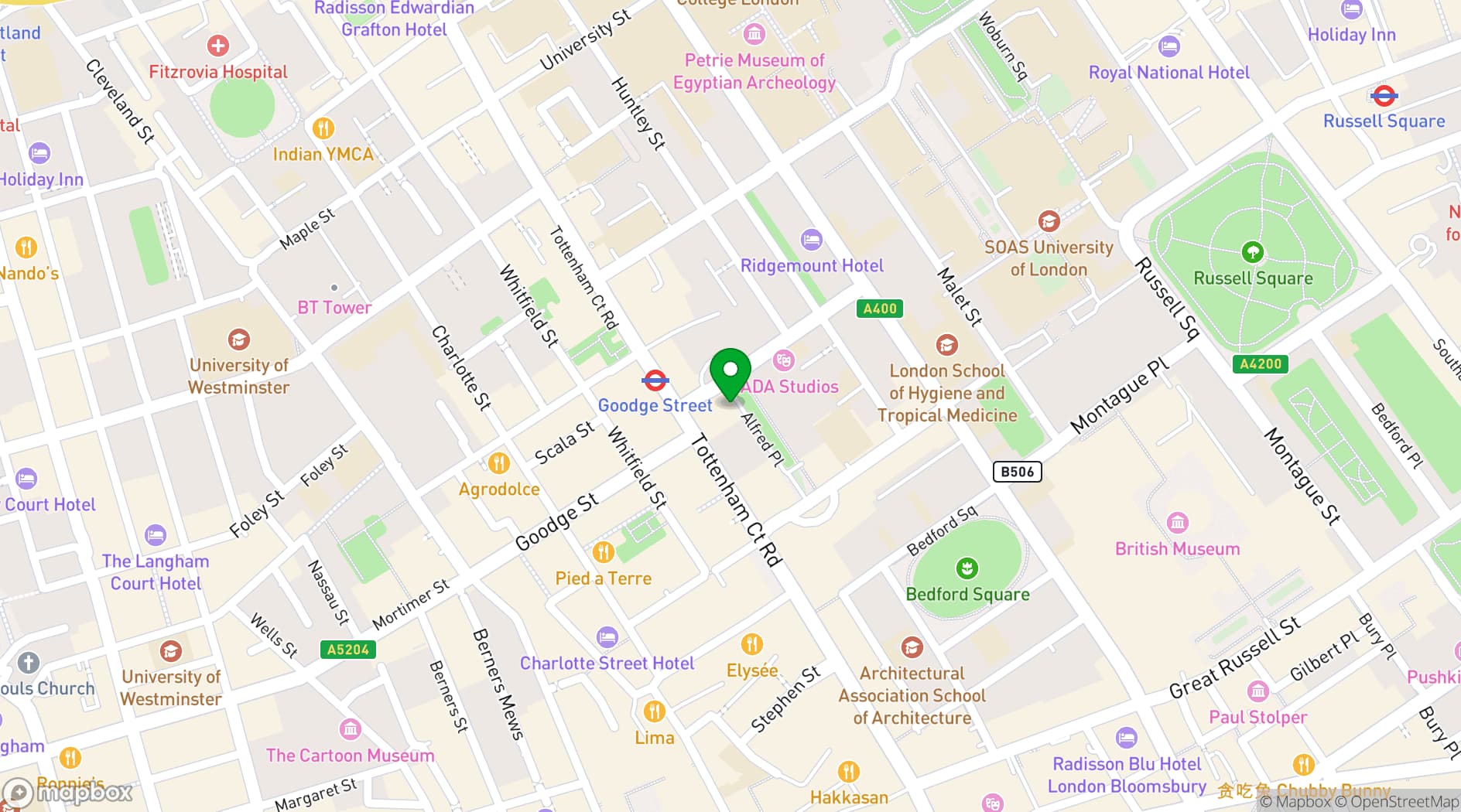 Map showing Landmark