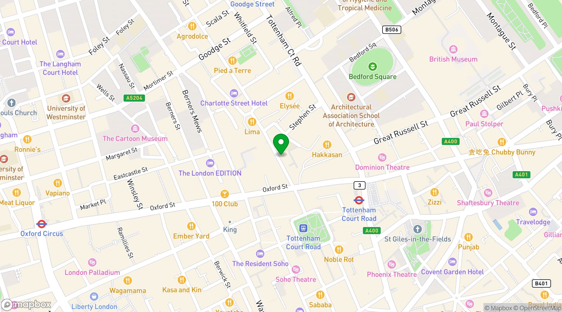 Map showing Electric Space