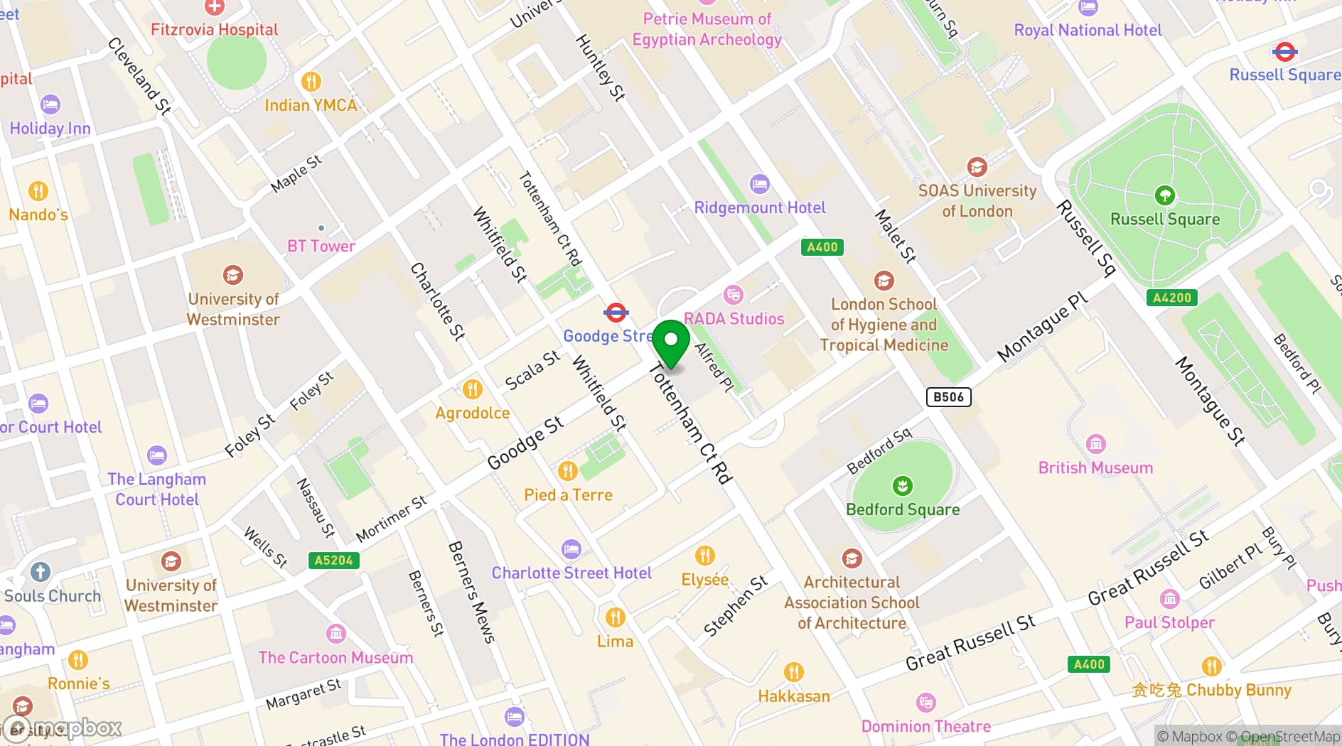 Map showing Monopoly Lifesized
