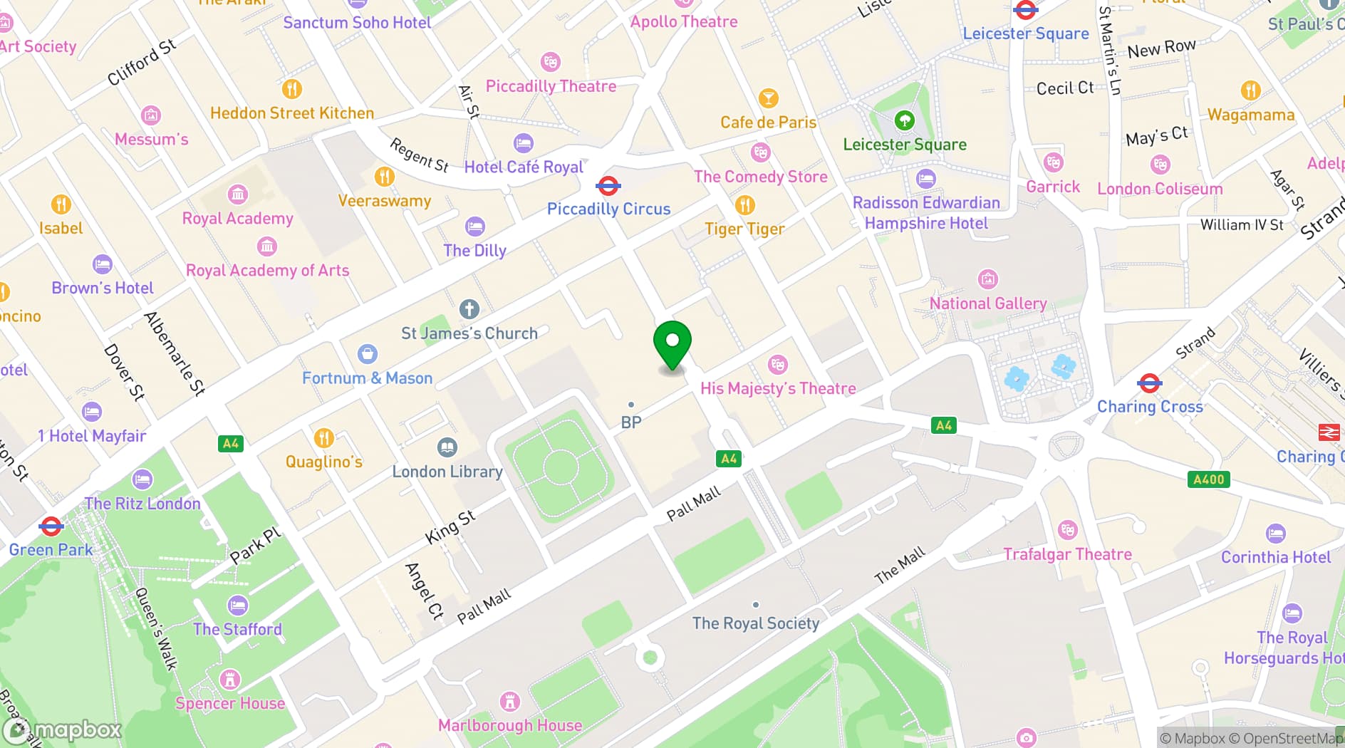 Map showing estiatorio Milos