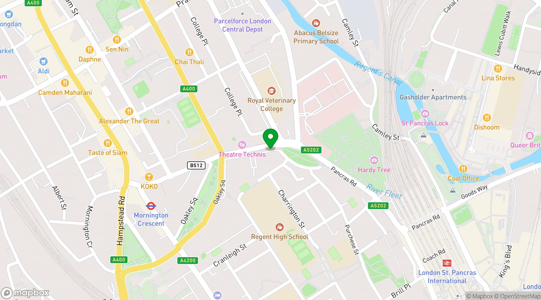 Map showing Kebena Green