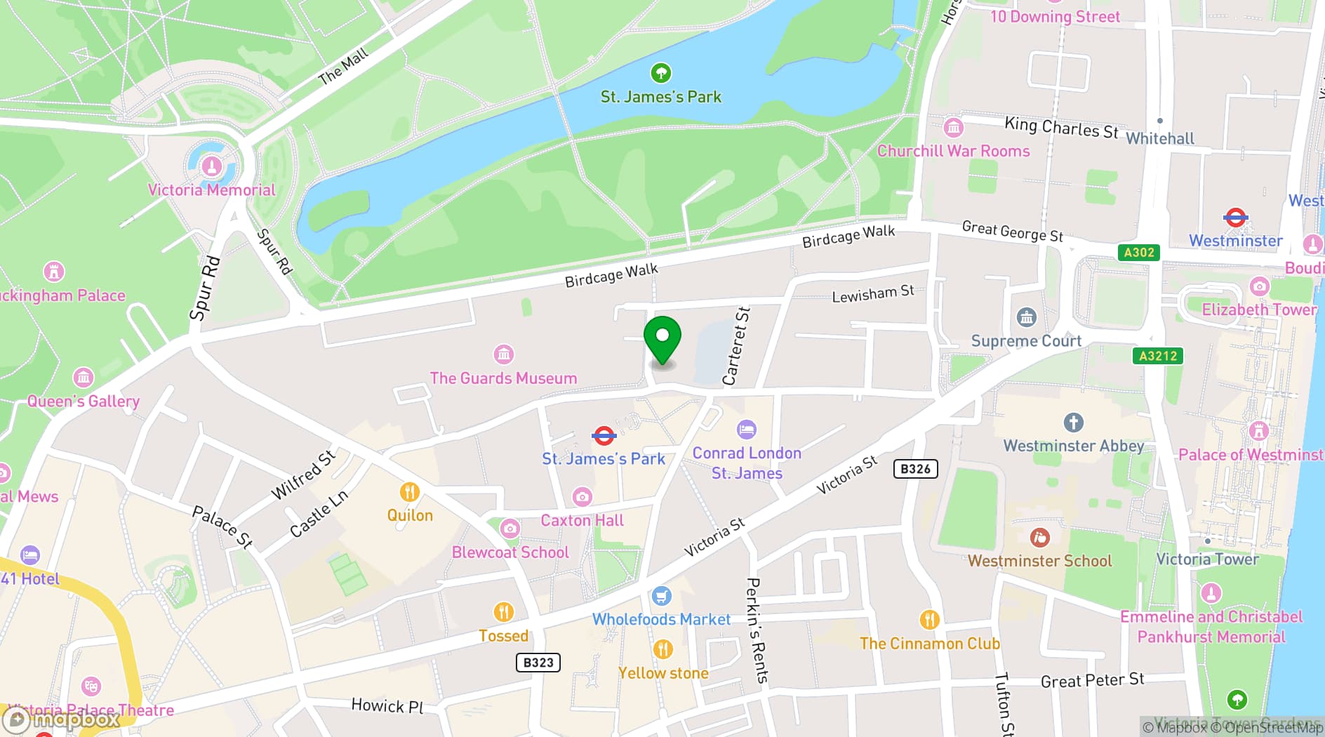 Map showing The Old Star