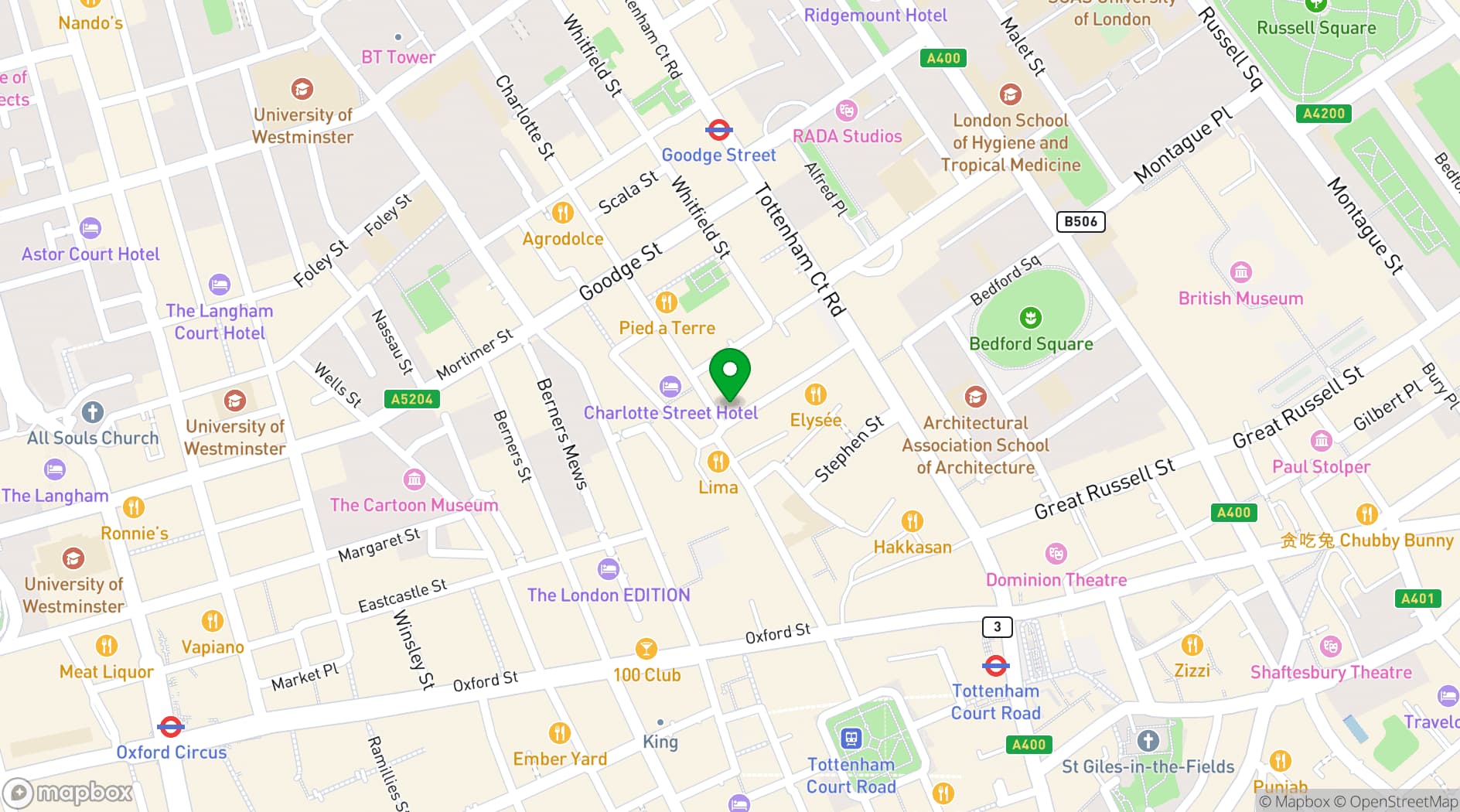Map showing The House of Ho
