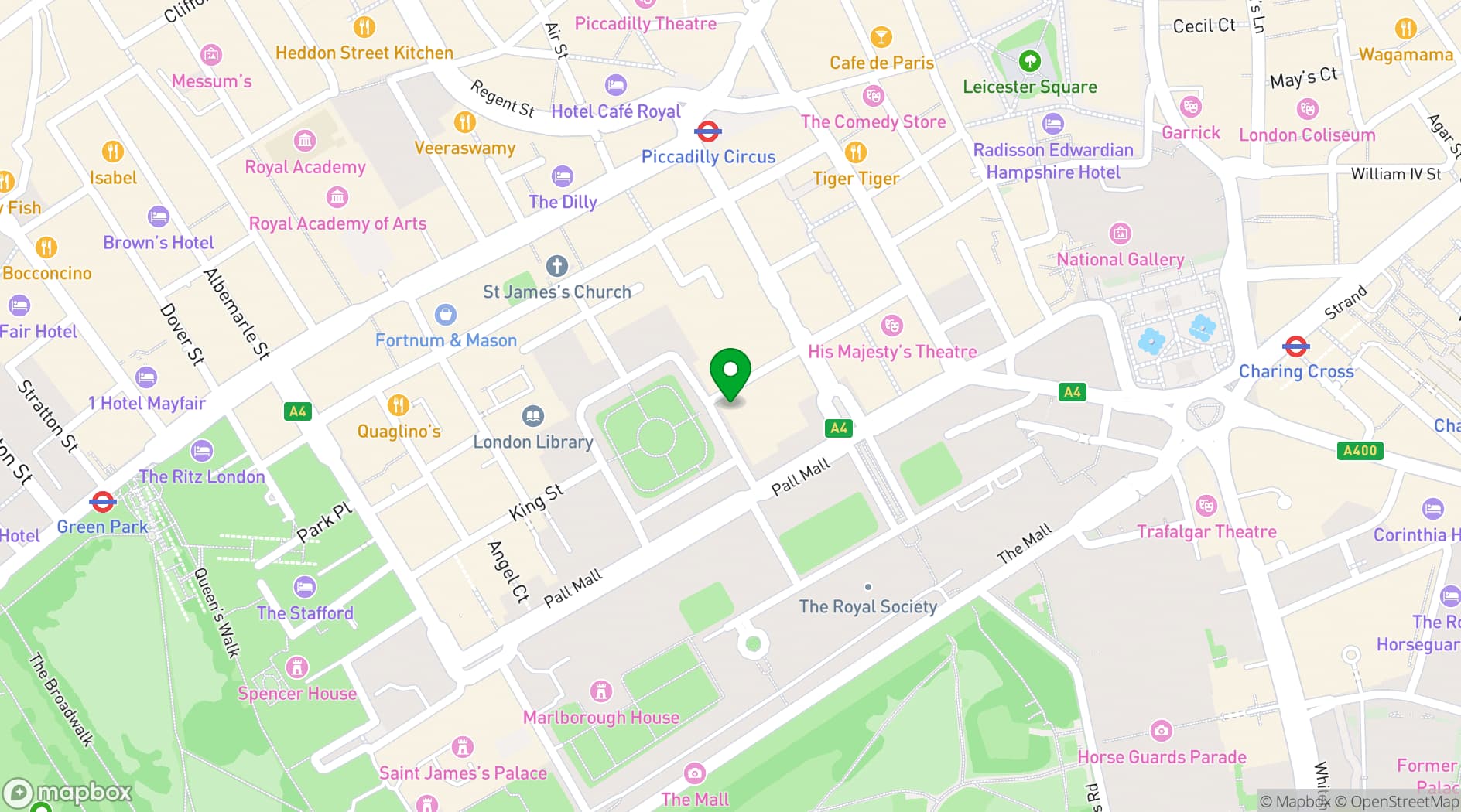 Map showing The Argyll Club, Nova North