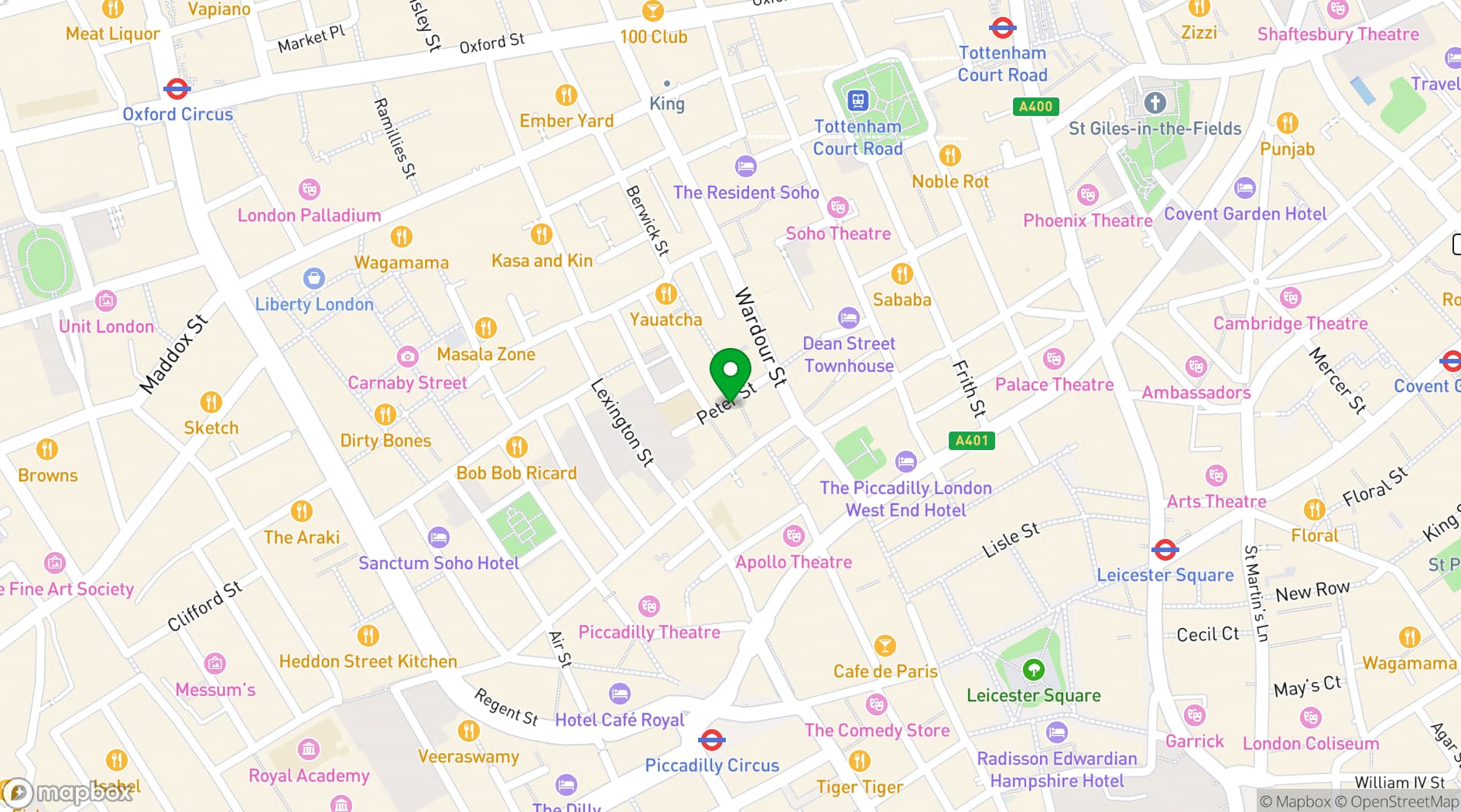 Map showing The Boulevard
