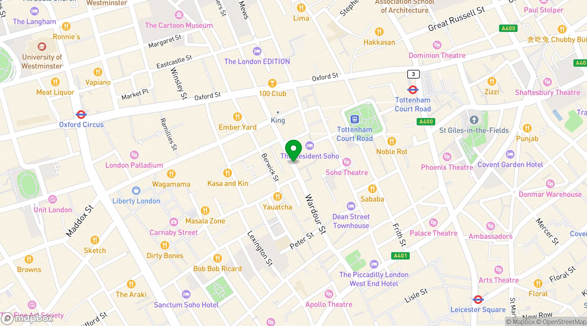 Map showing The Games Room