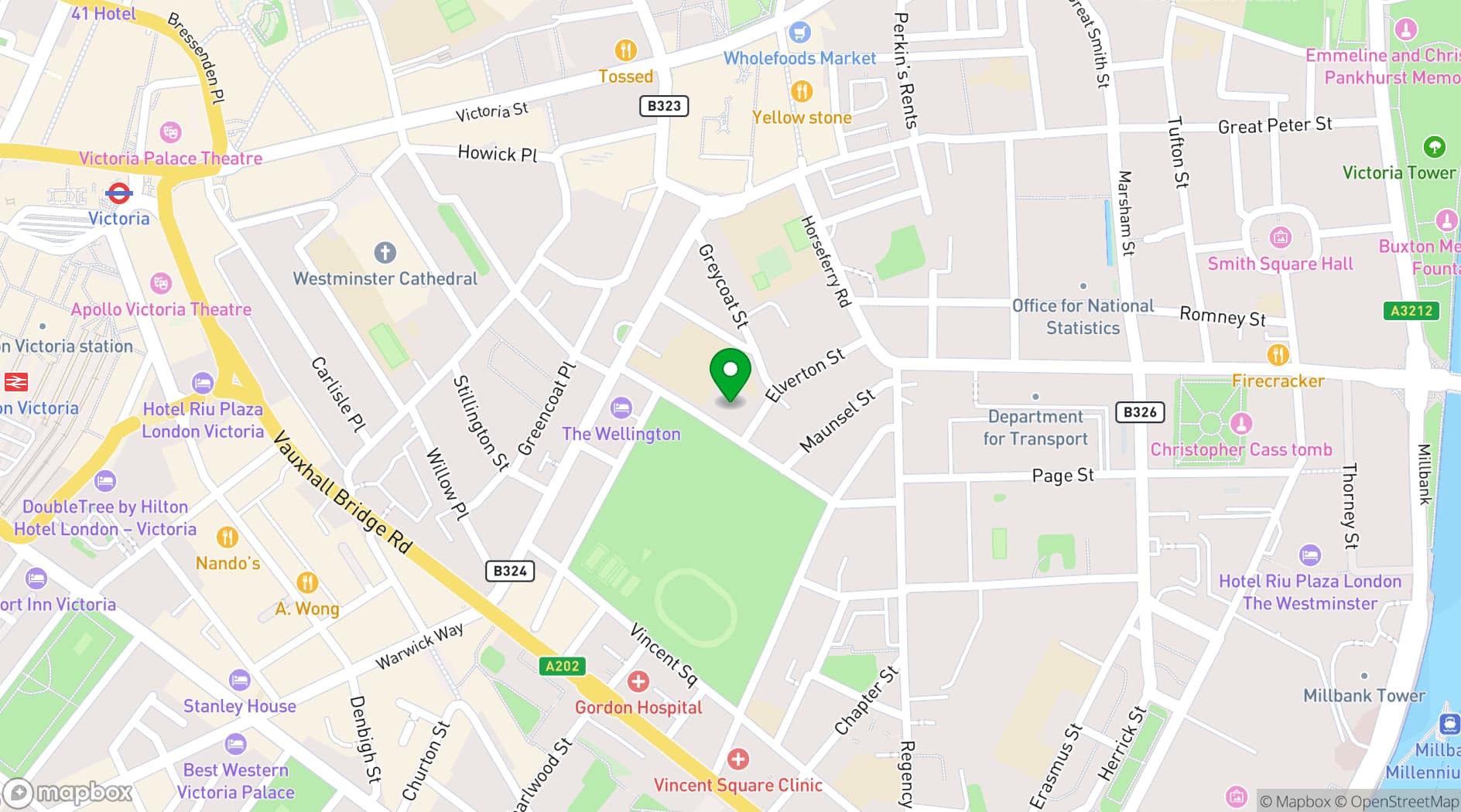 Map showing Lindley Hall