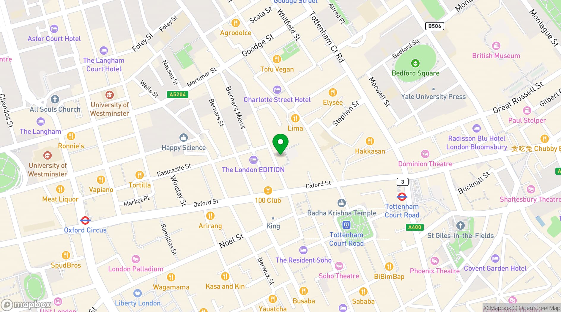 Map showing Convene Rathbone