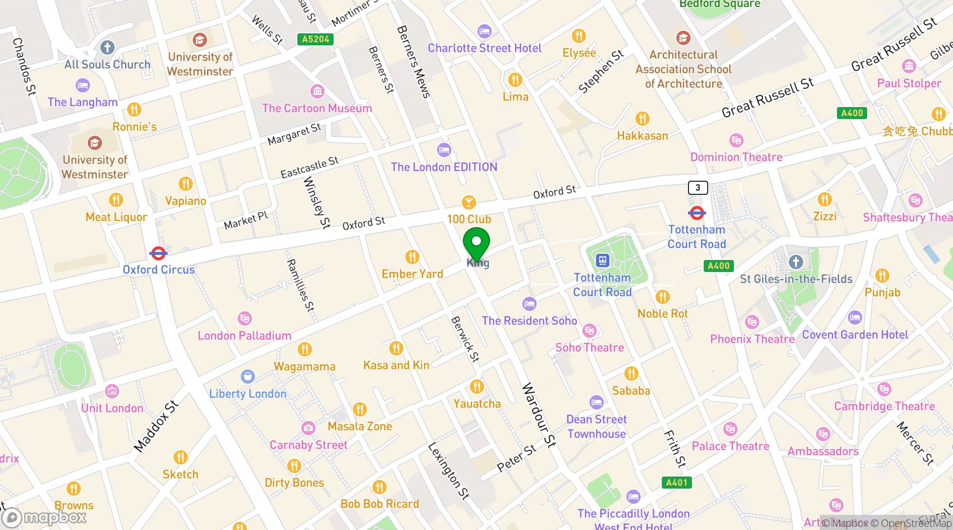 Map showing Williams & Hirst