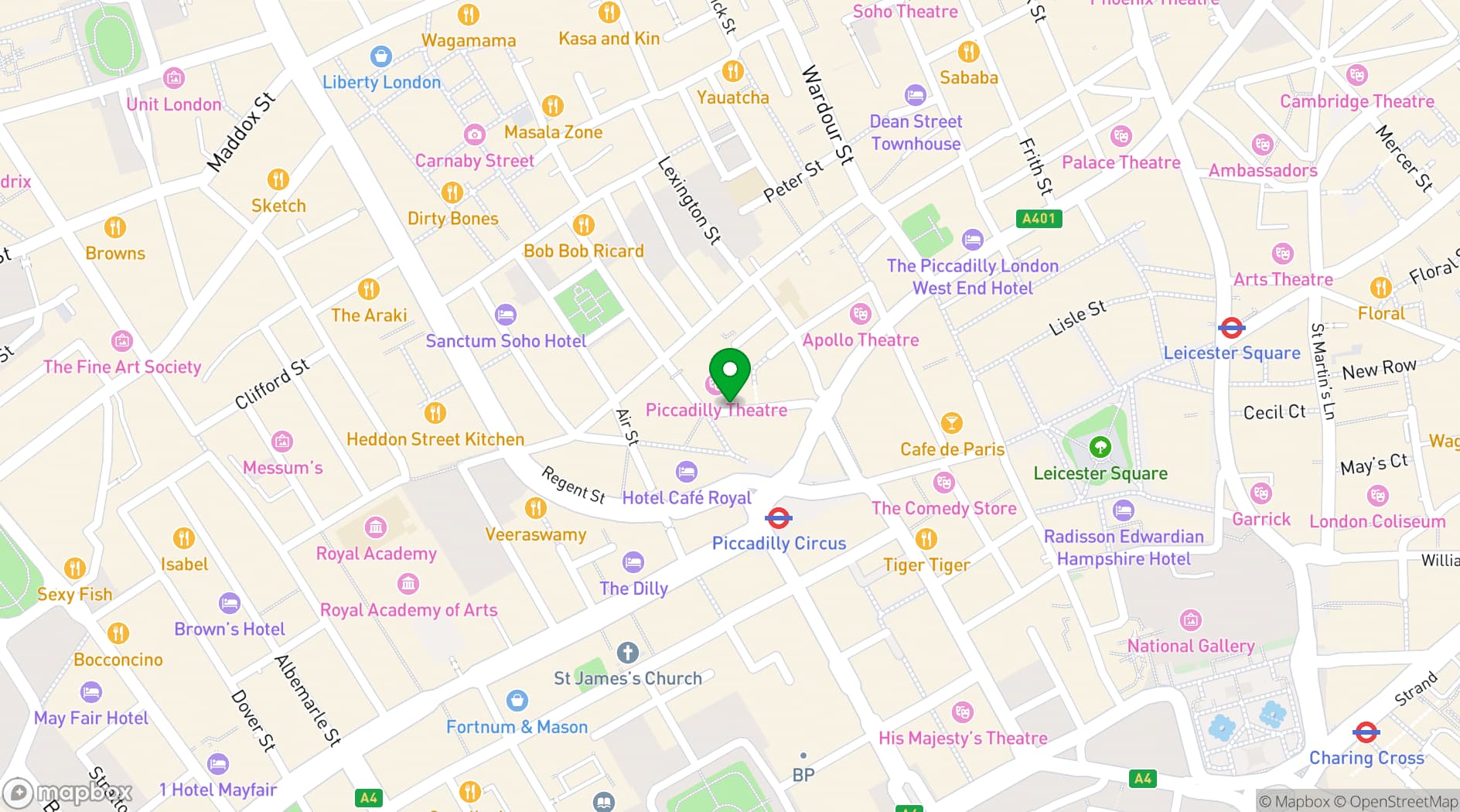 Map showing SOMA