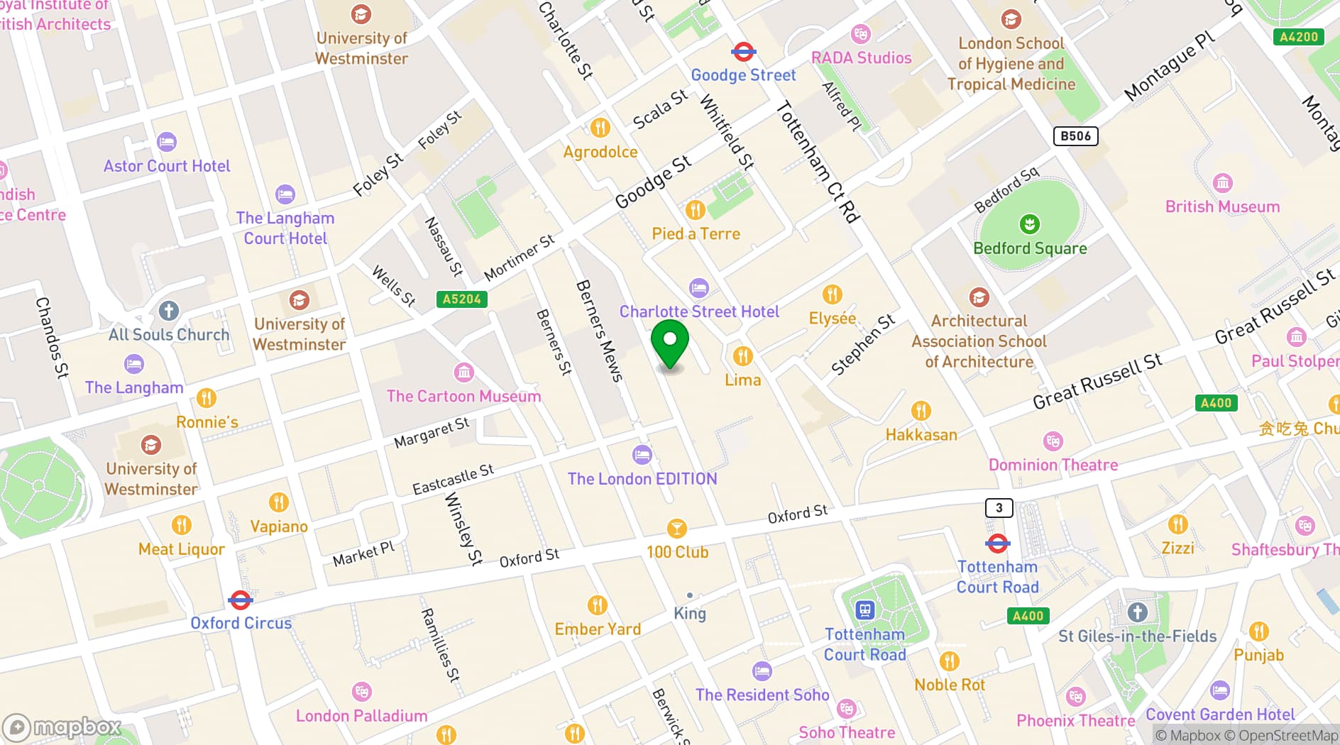 Map showing The Mandrake
