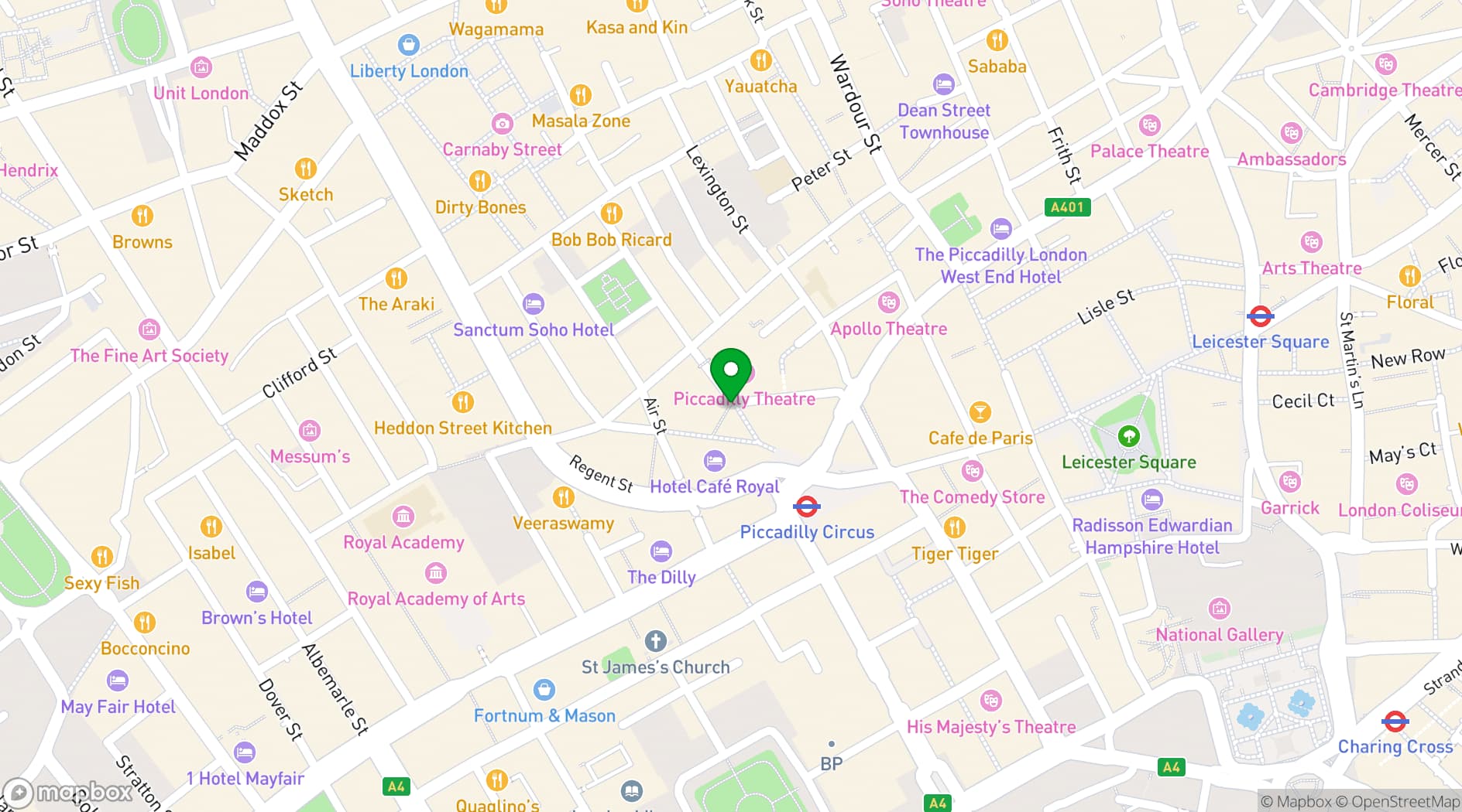 Map showing Crazy Coqs