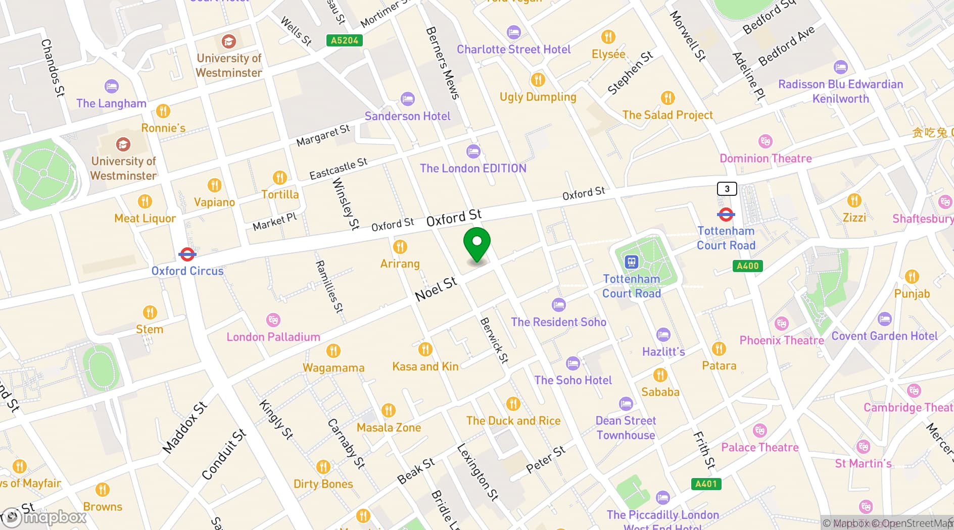 Map showing Scarlett Green