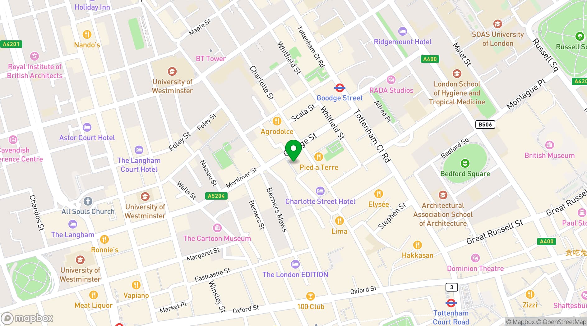 Map showing Lantana