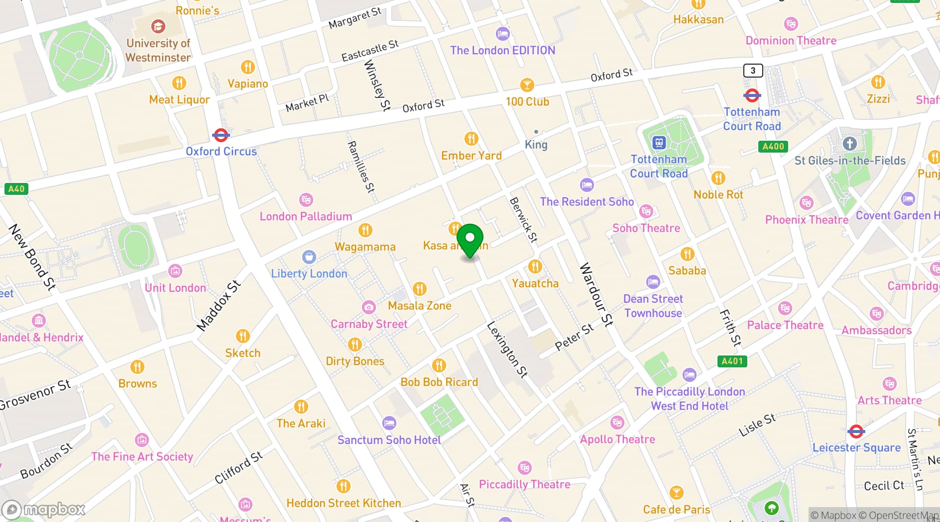 Map showing HOUSE PARTY