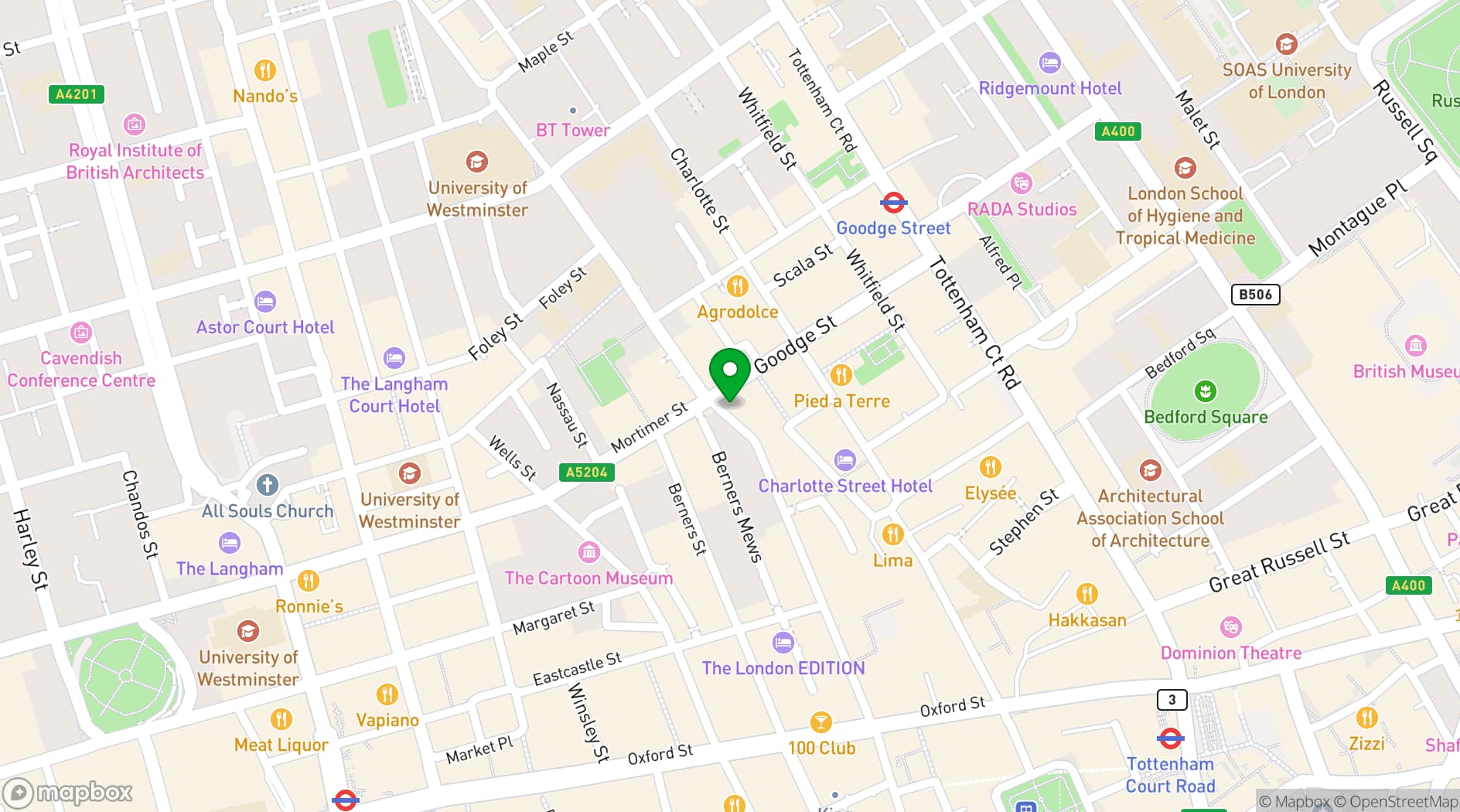 Map showing Mr Fogg's House of Botanical