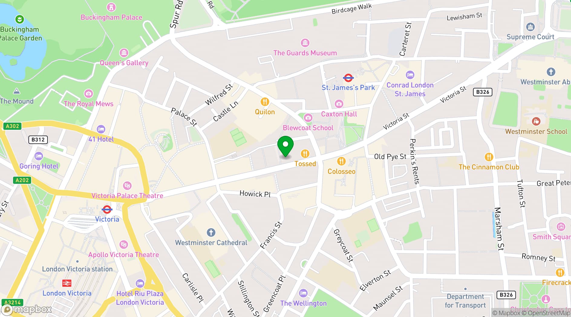 Map showing Curzon Victoria