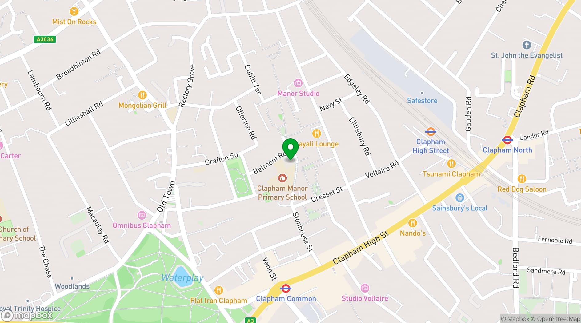 Map showing London Shambhala Meditation Centre