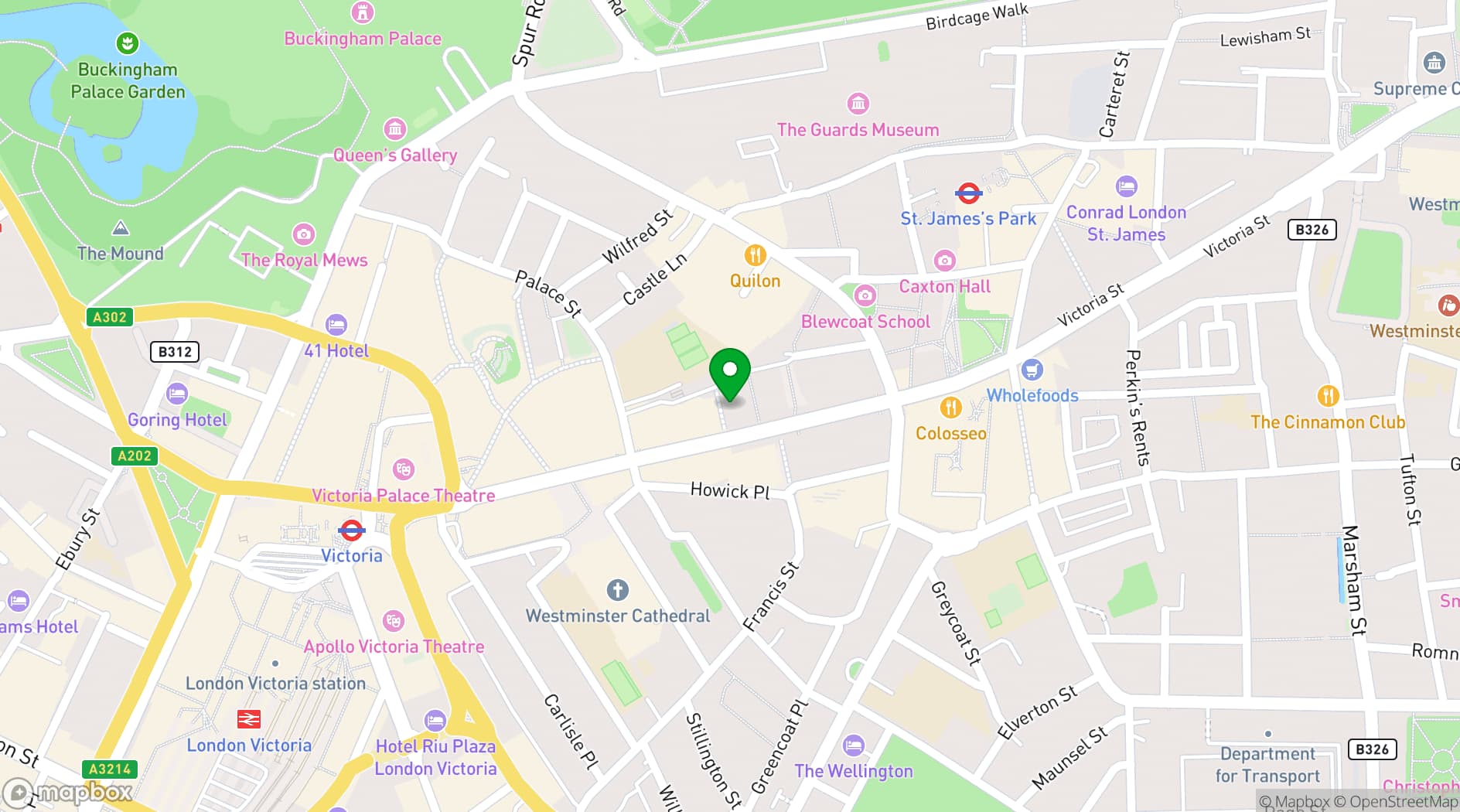 Map showing The Ivy Victoria