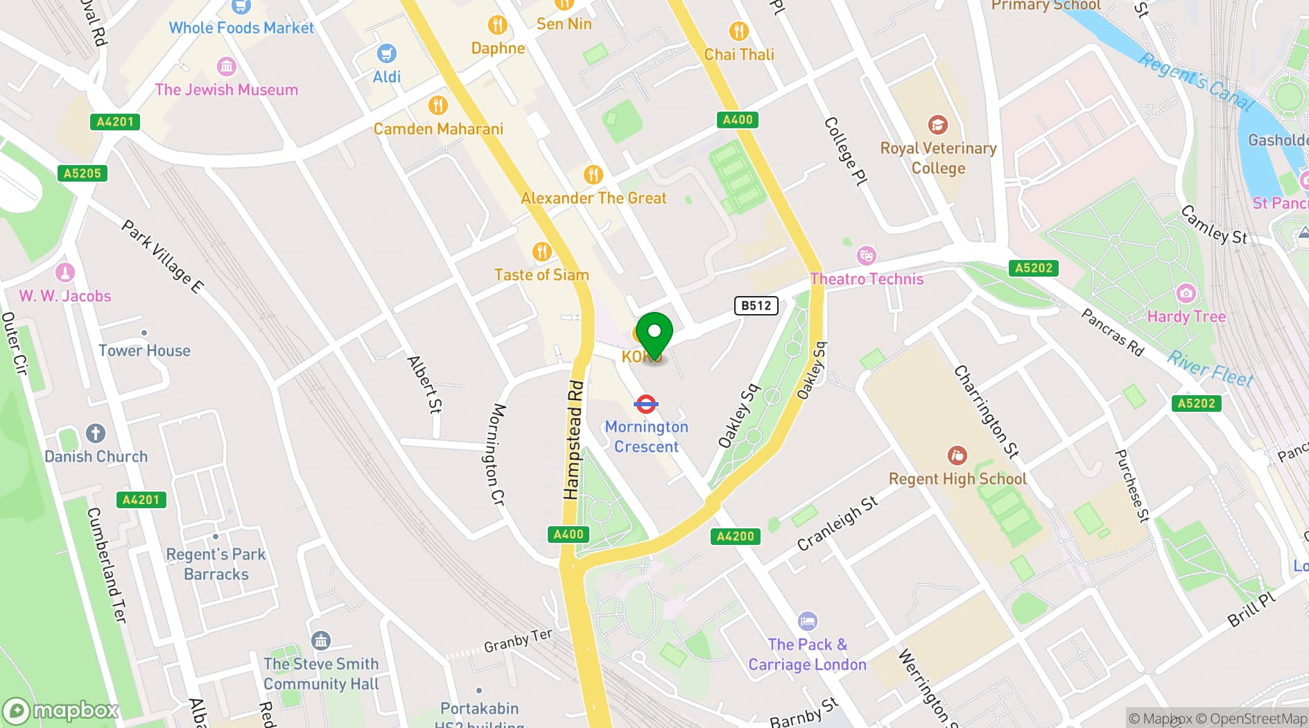 Map showing The Camden