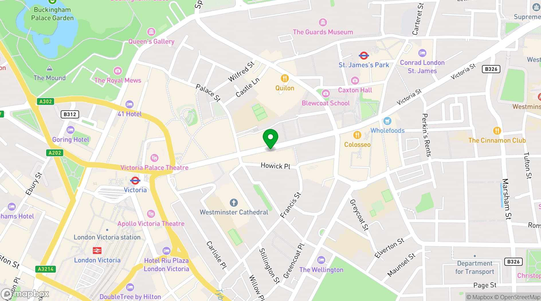 Map showing MYO Victoria Street