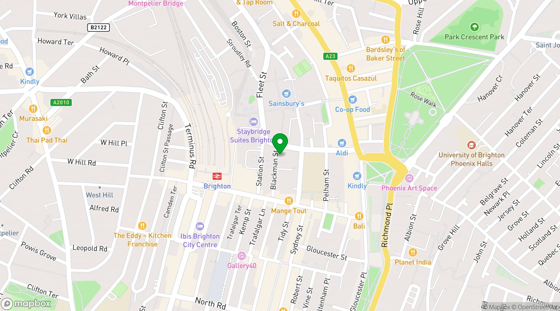 Map showing Ironworks Studios