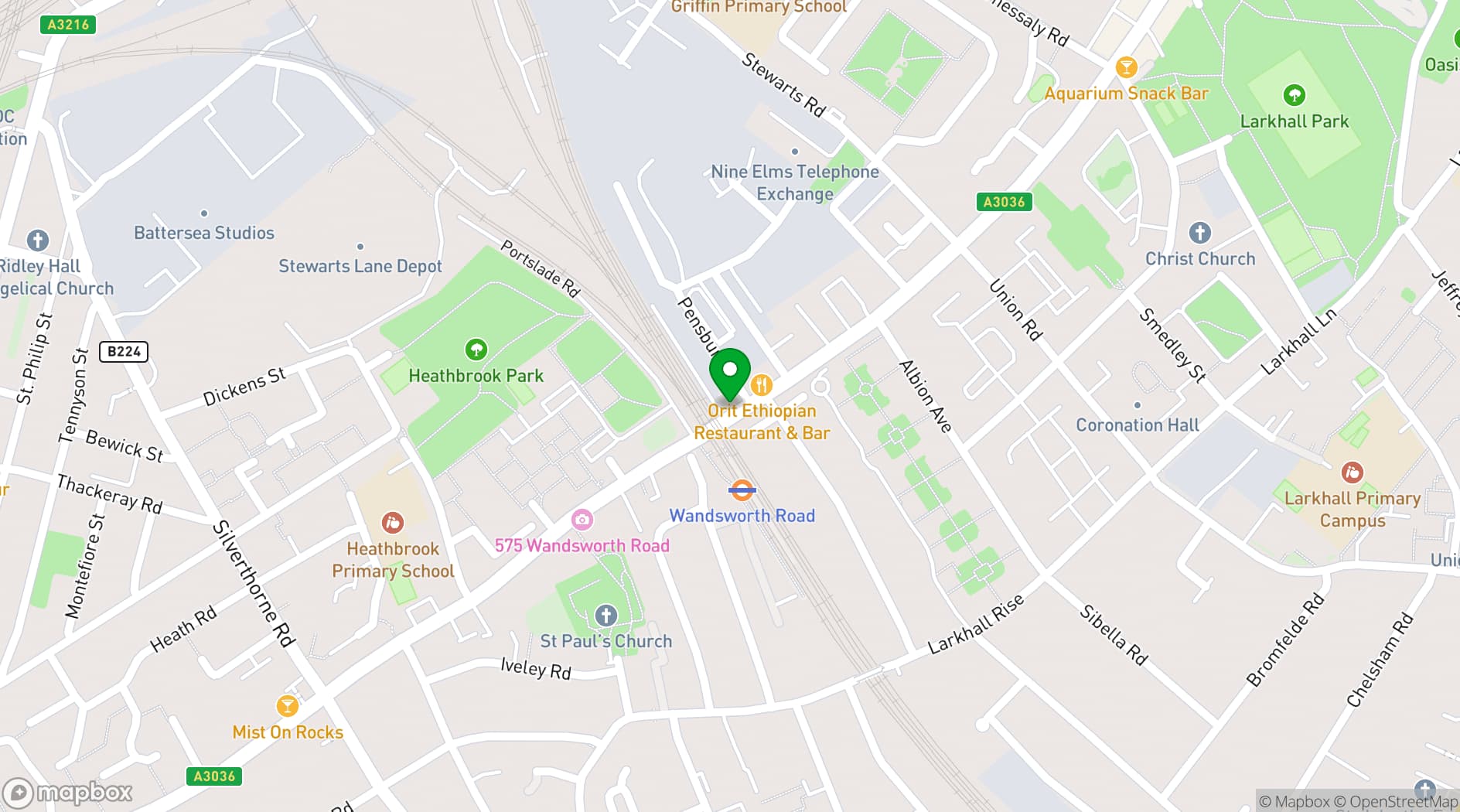 Map showing Last Arch