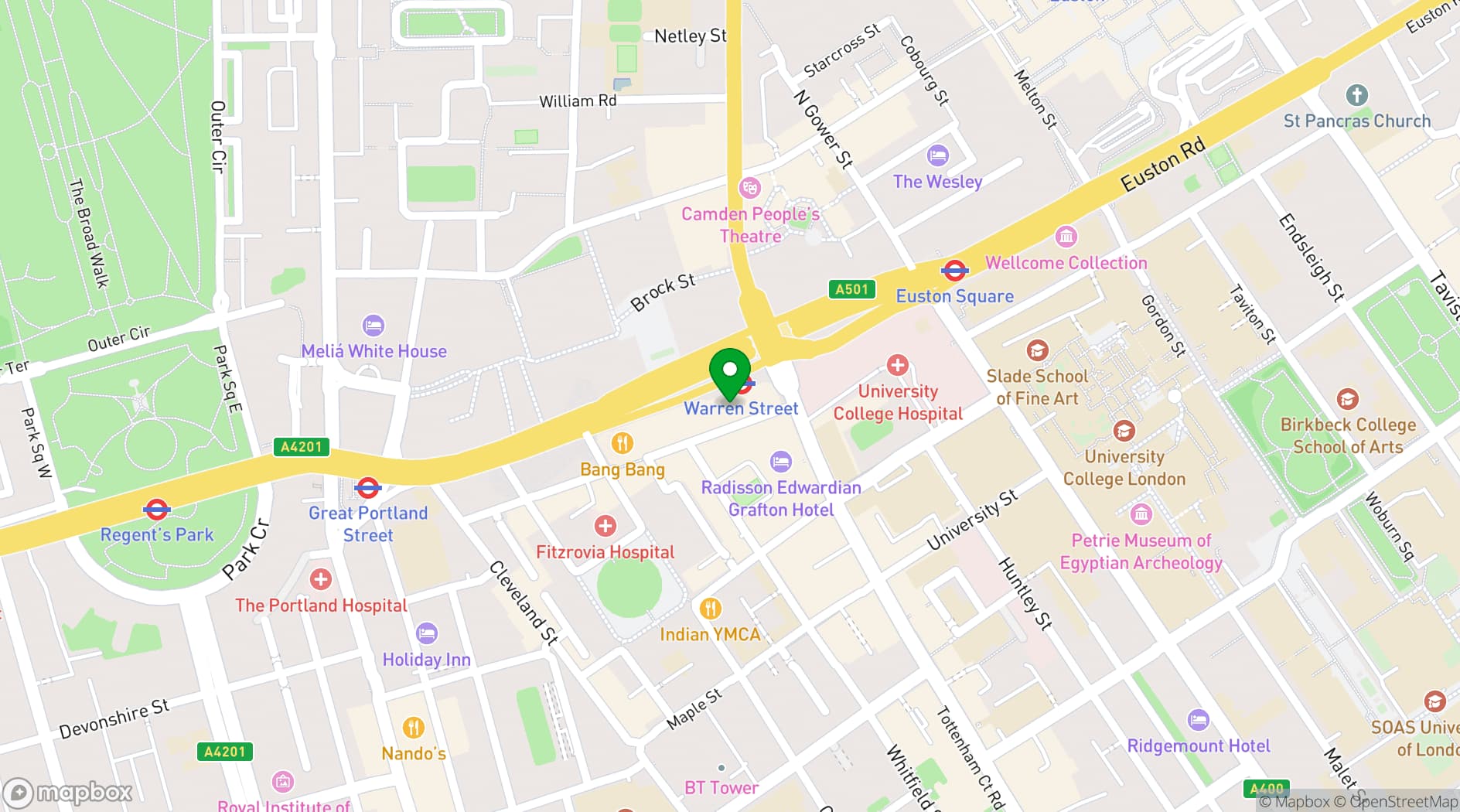Map showing IOM3 297 Euston Road 