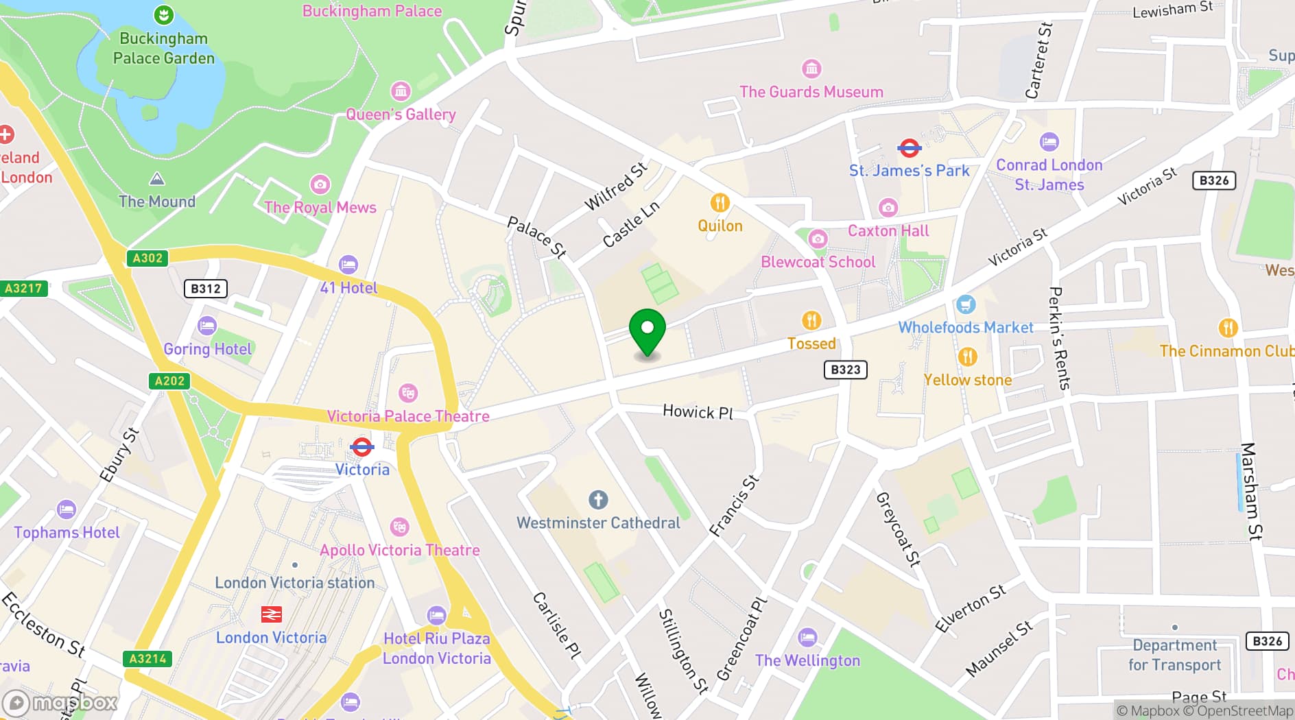 Map showing Lane7 London Victoria
