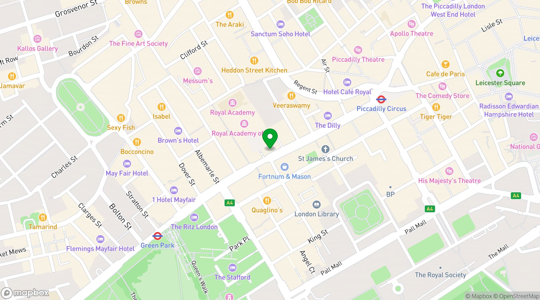 Map showing The Geological Society