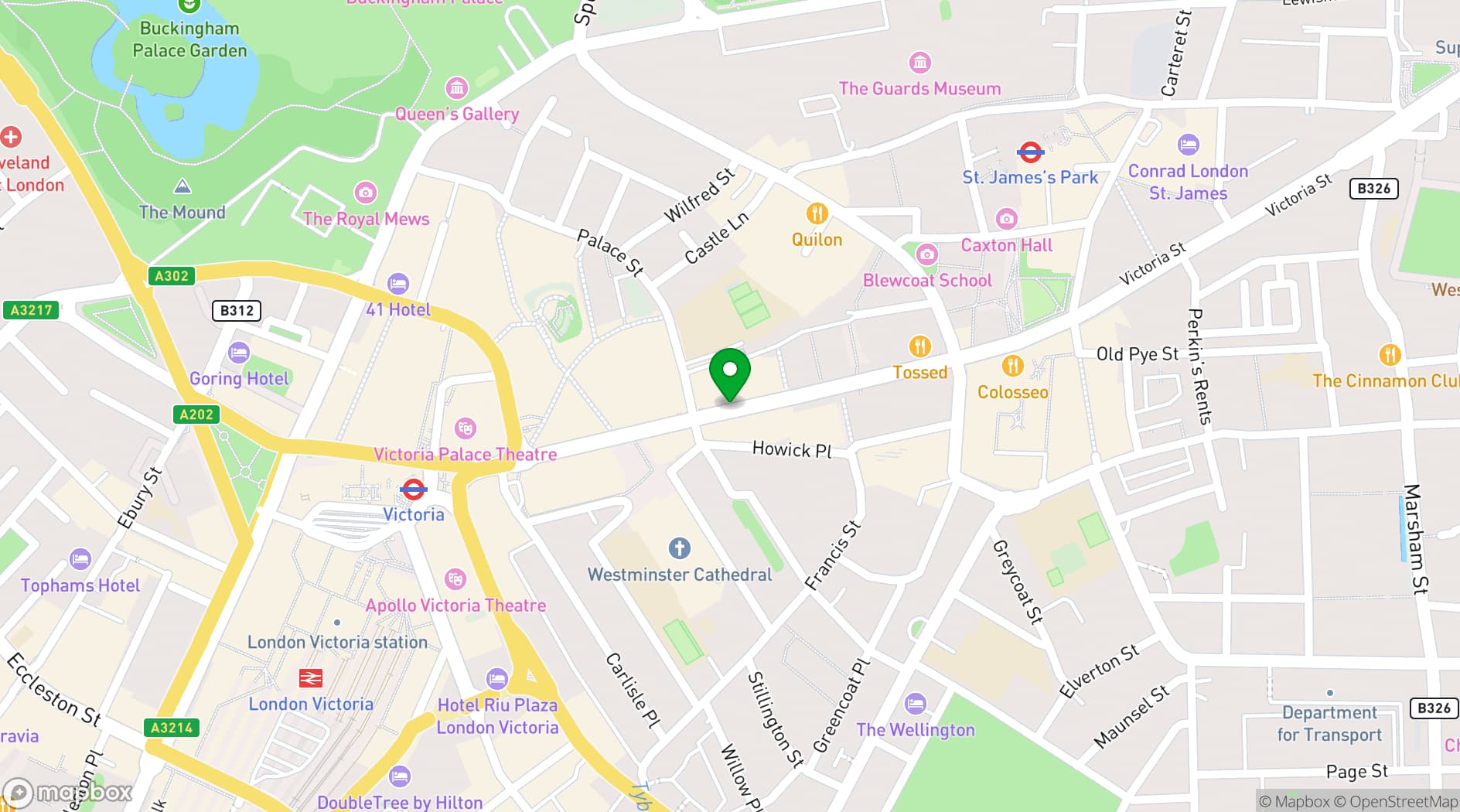 Map showing BAM Karaoke Box London