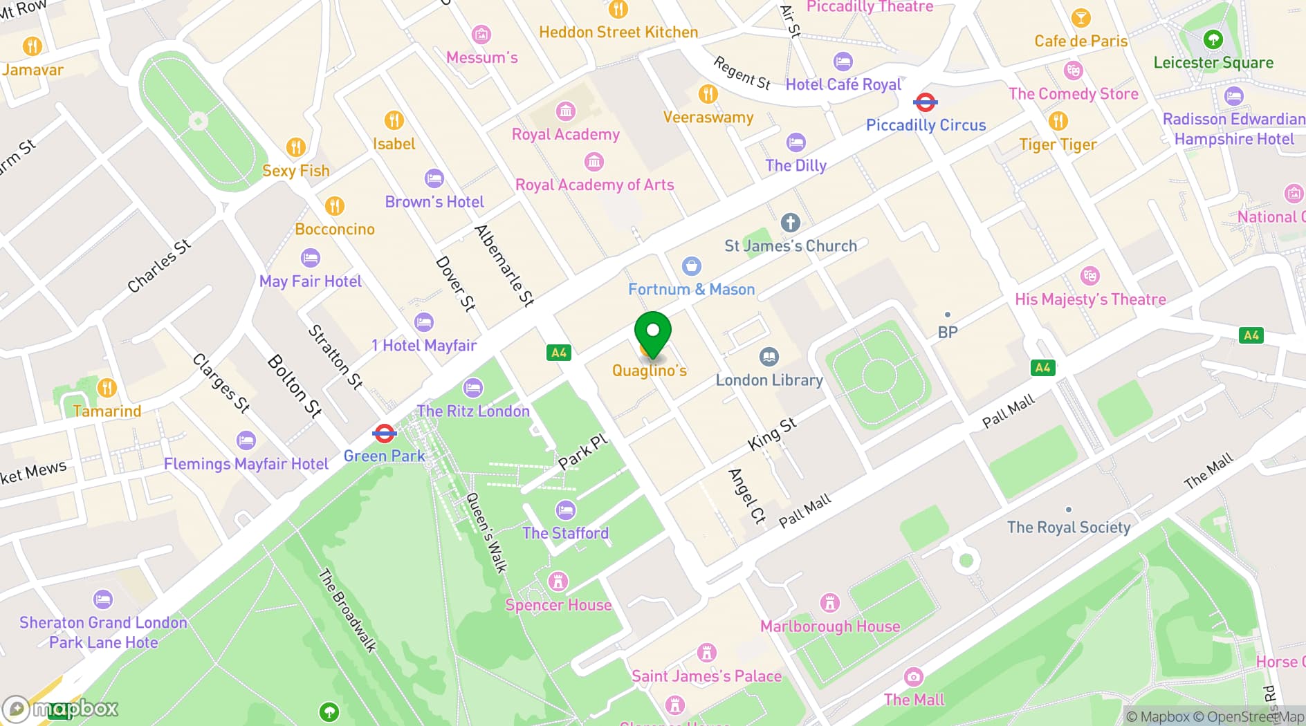Map showing Ginza St James's