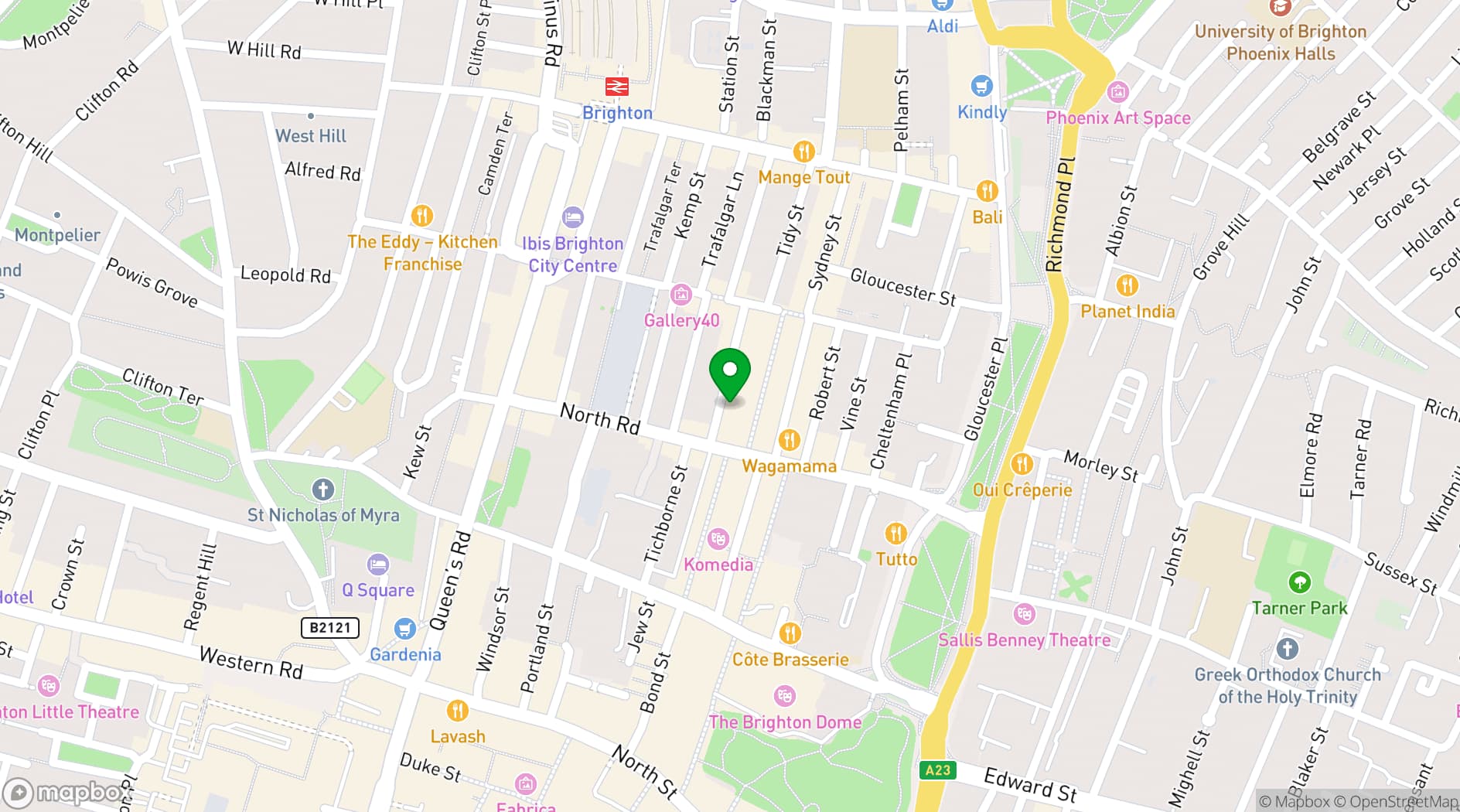 Map showing Sunflower Studio