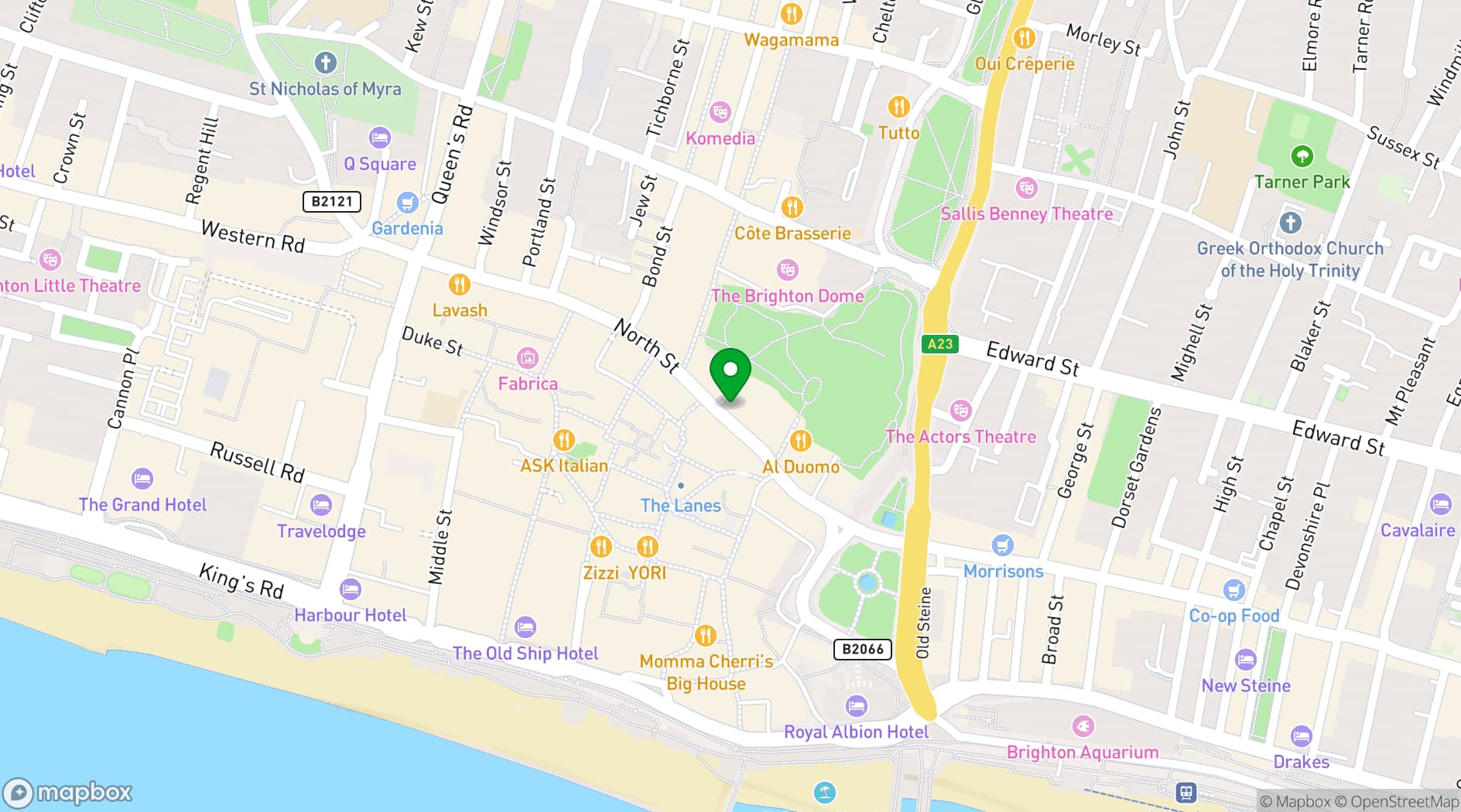 Map showing Tapas Revolution Brighton