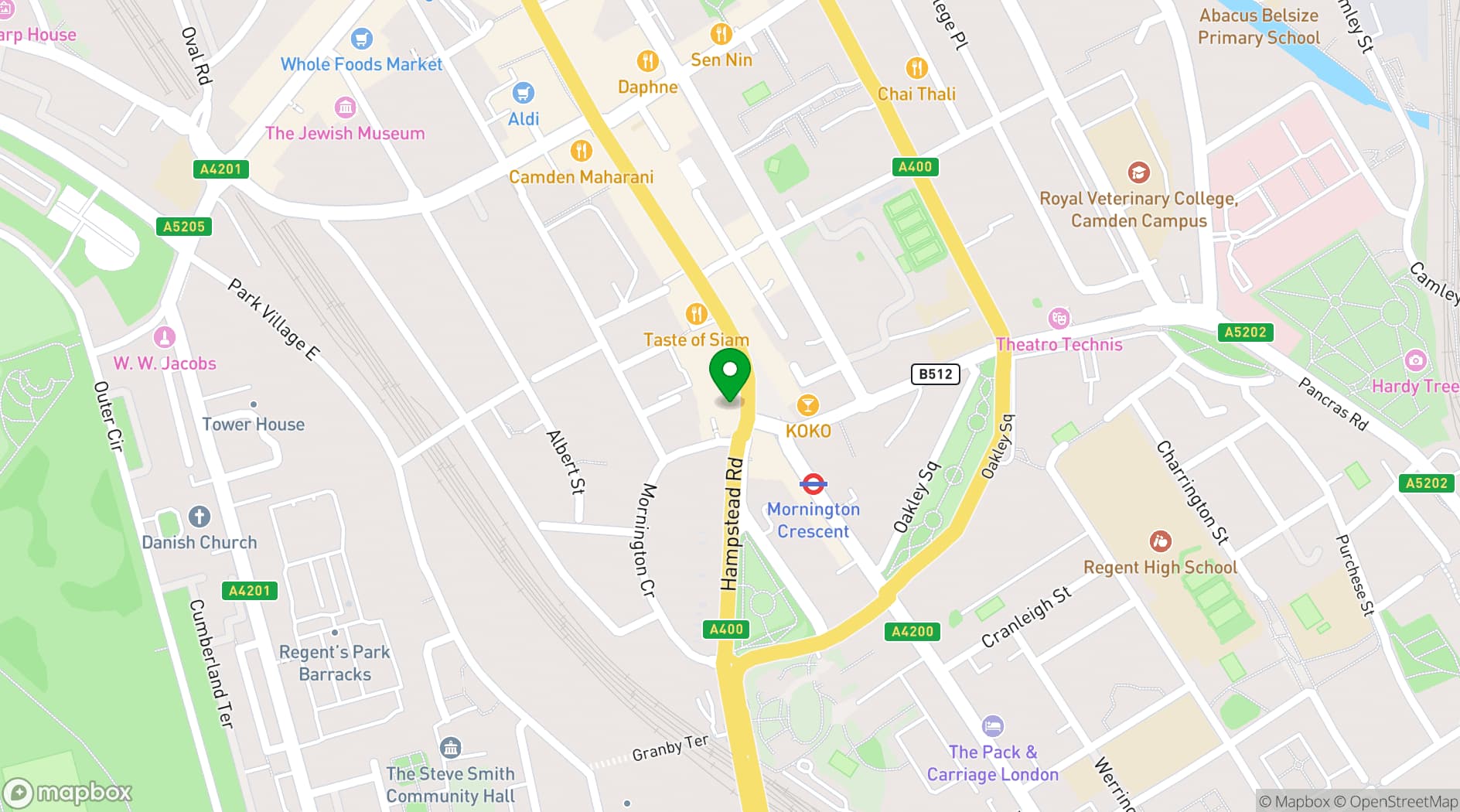 Map showing Kiss Camden