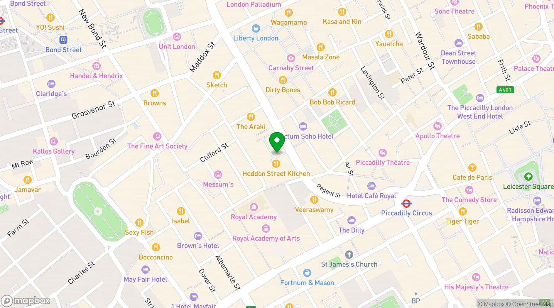 Map showing Ziggy Green 