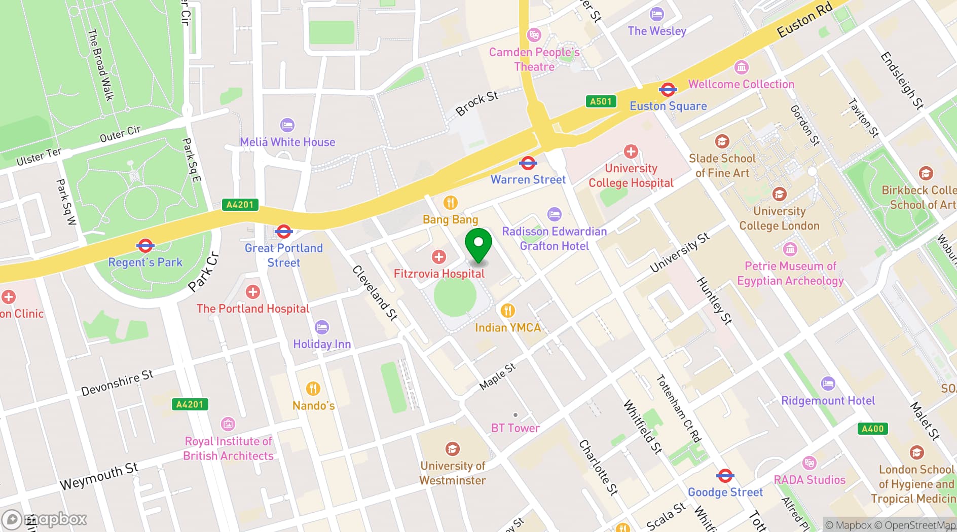 Map showing Studio 1