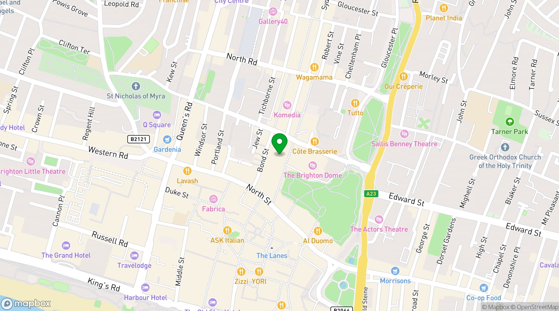 Map showing Tonkotsu Brighton