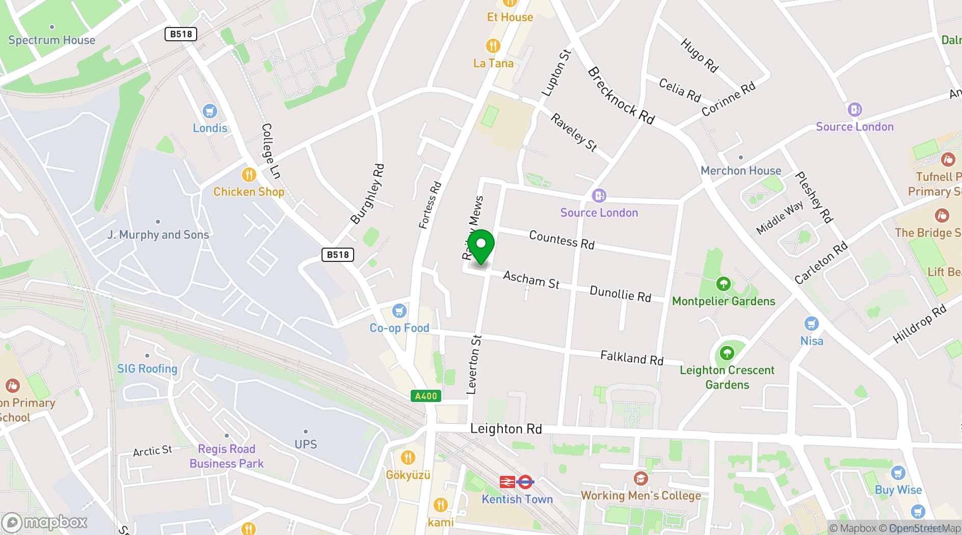 Map showing The Pineapple